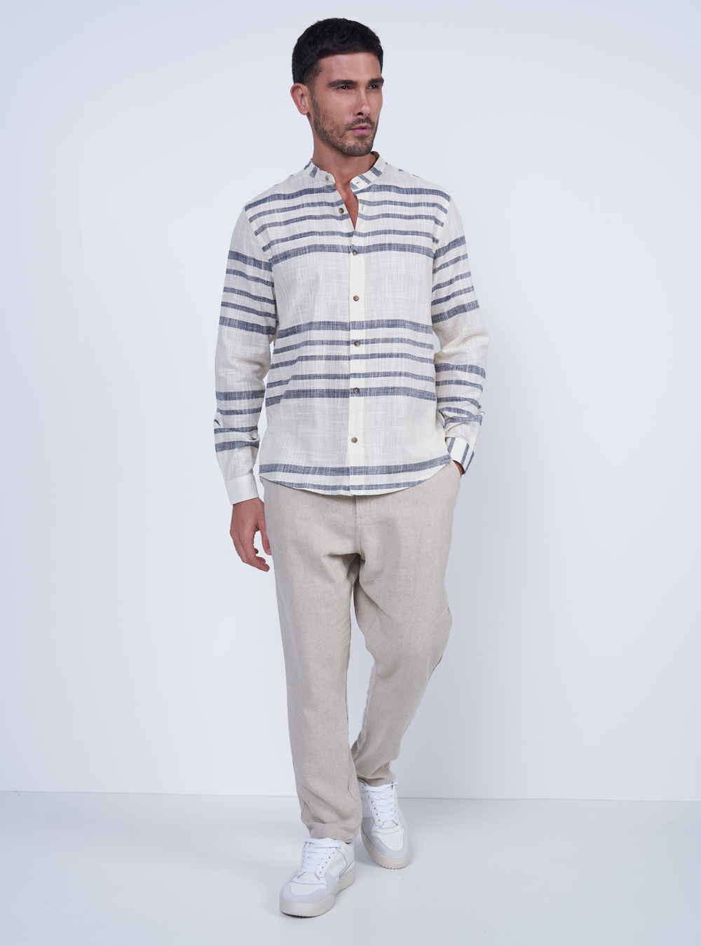CAMISA LINHO LISTRADA RELAX P LISTRADO