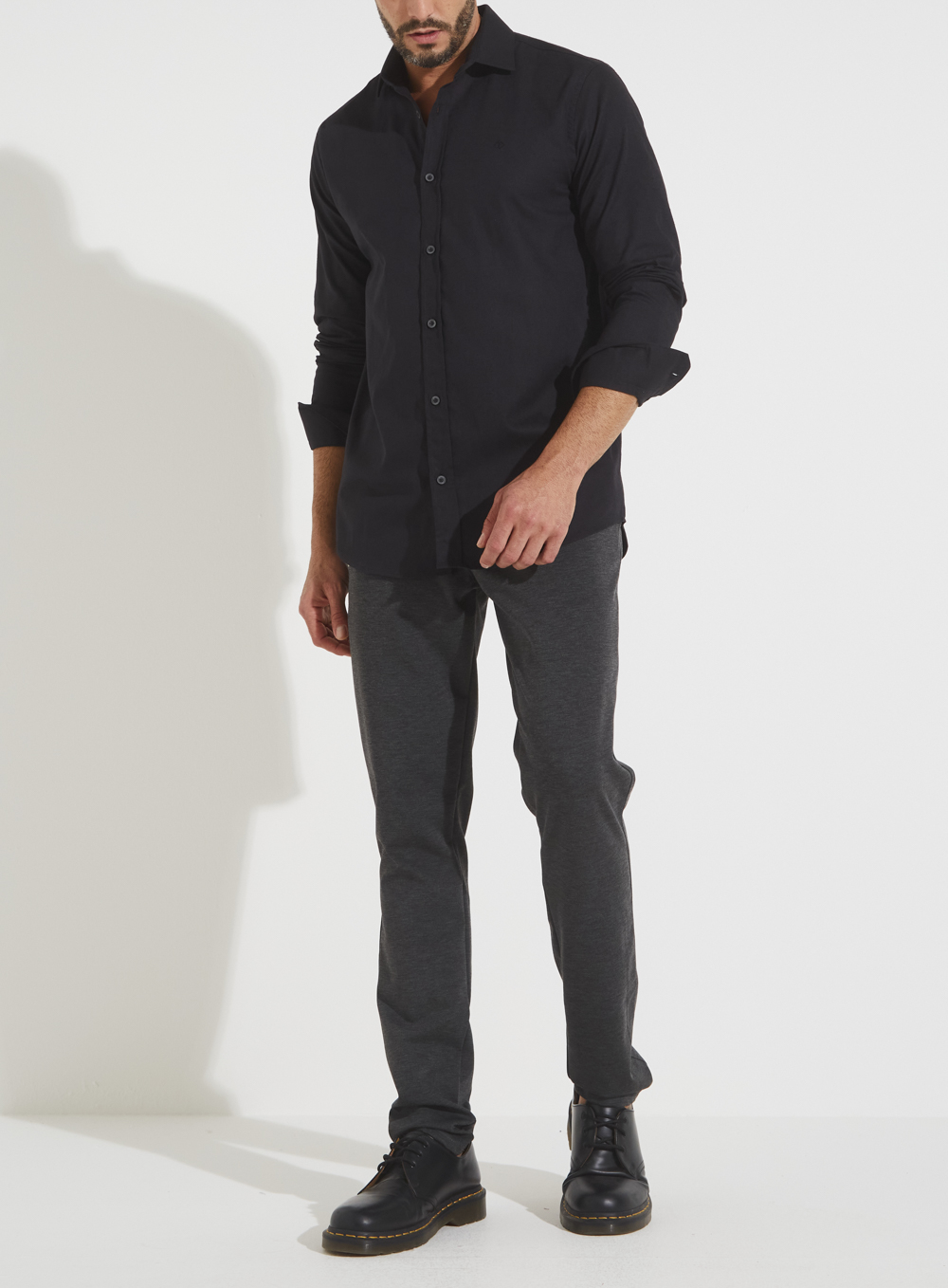 CAMISA LINHO SLIM FIT 3 PRETO