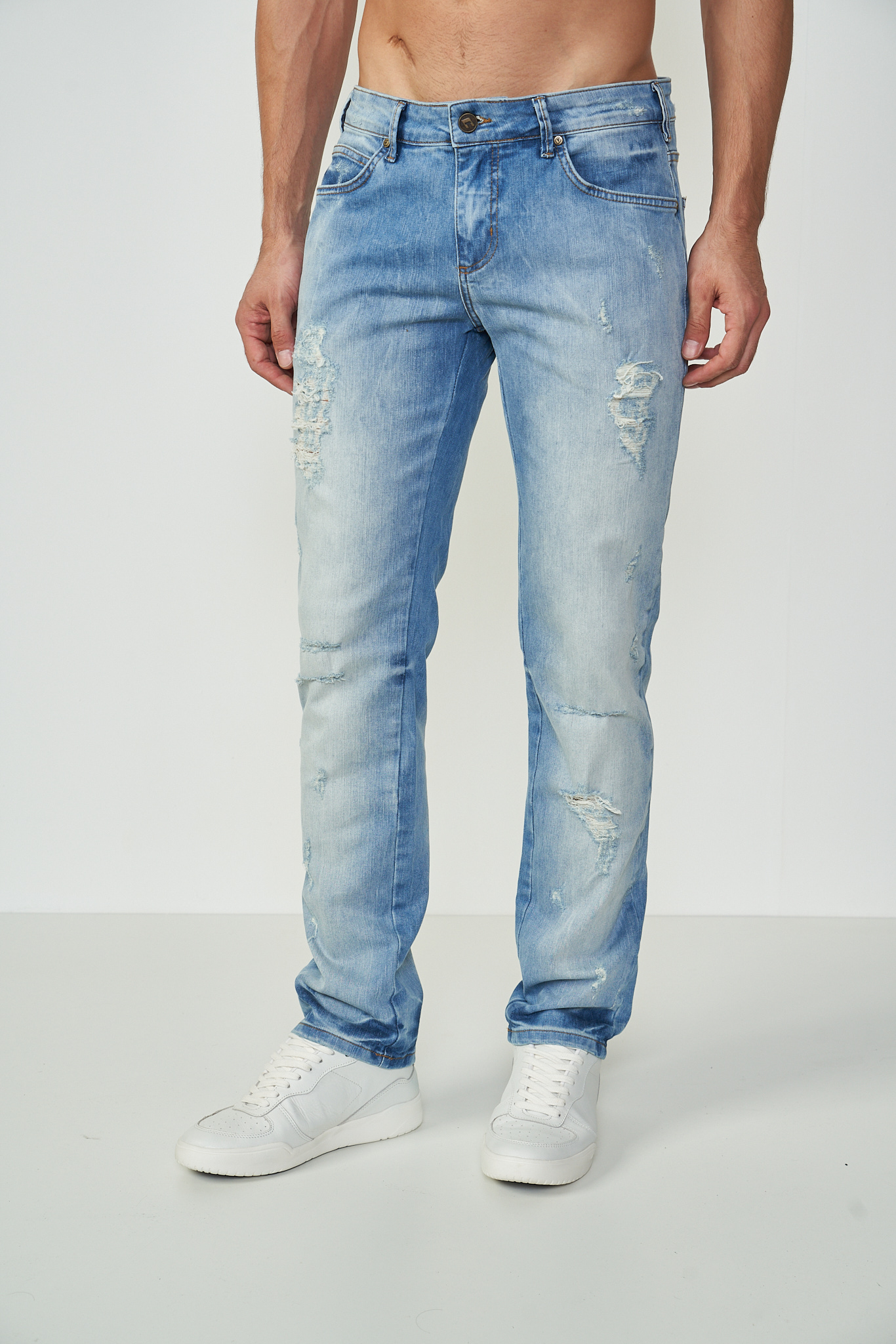 CALÇA JEANS ALEX SLIM 42 INDIGO