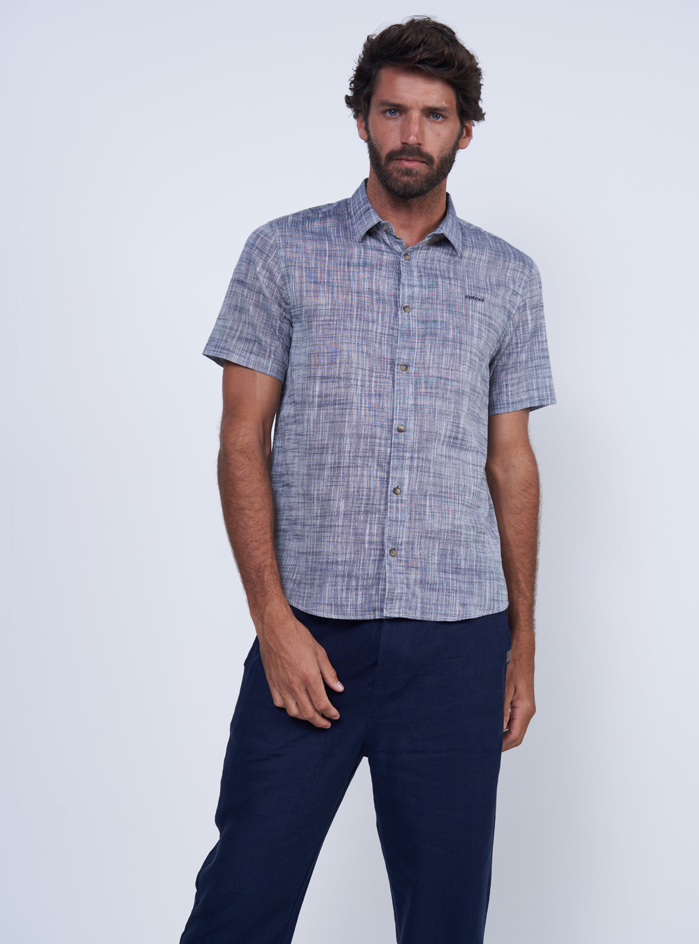 CAMISA RELAX XGG BRANCO/MARINHO