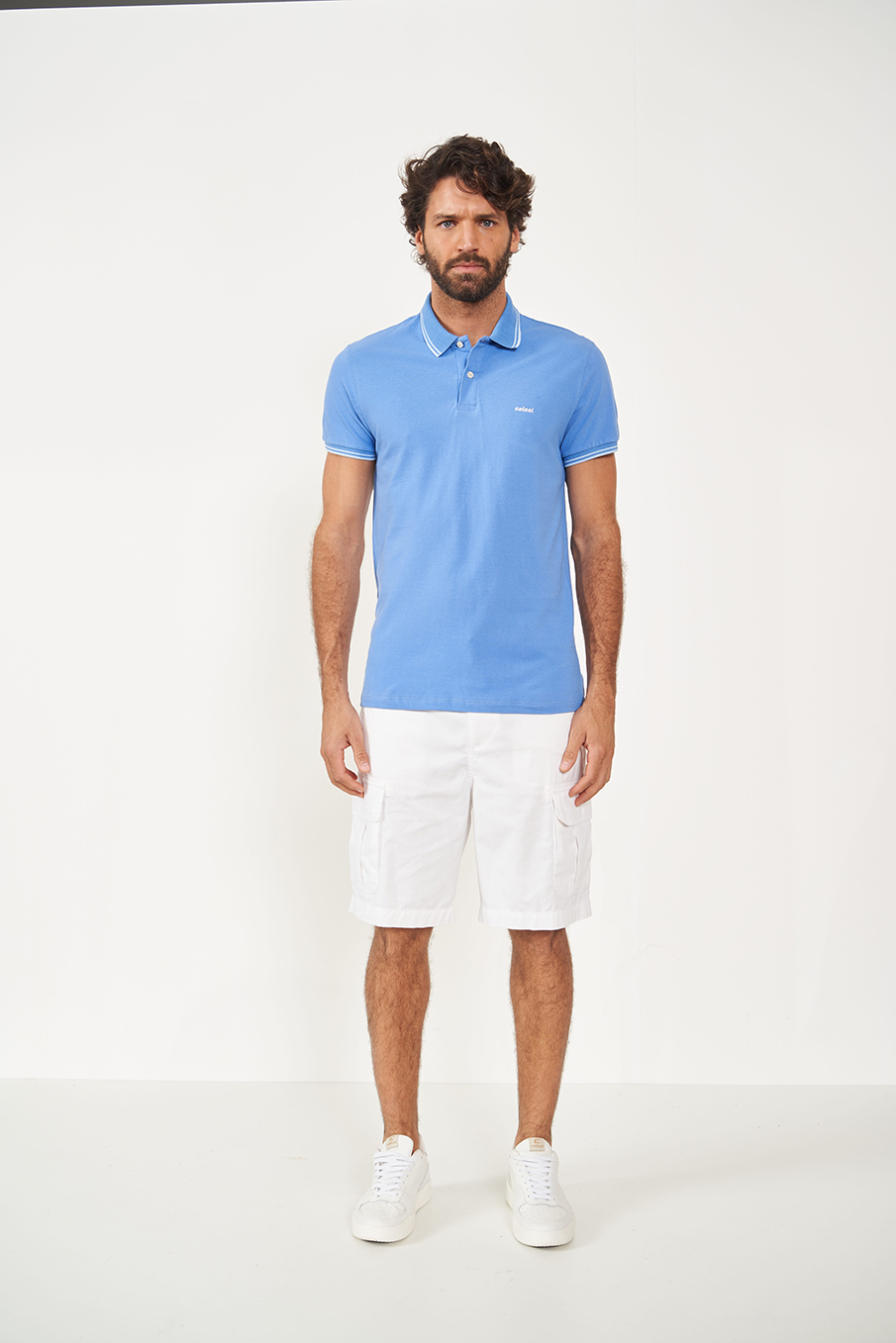BERMUDA SARJA WORK CARGO 40 BRANCO