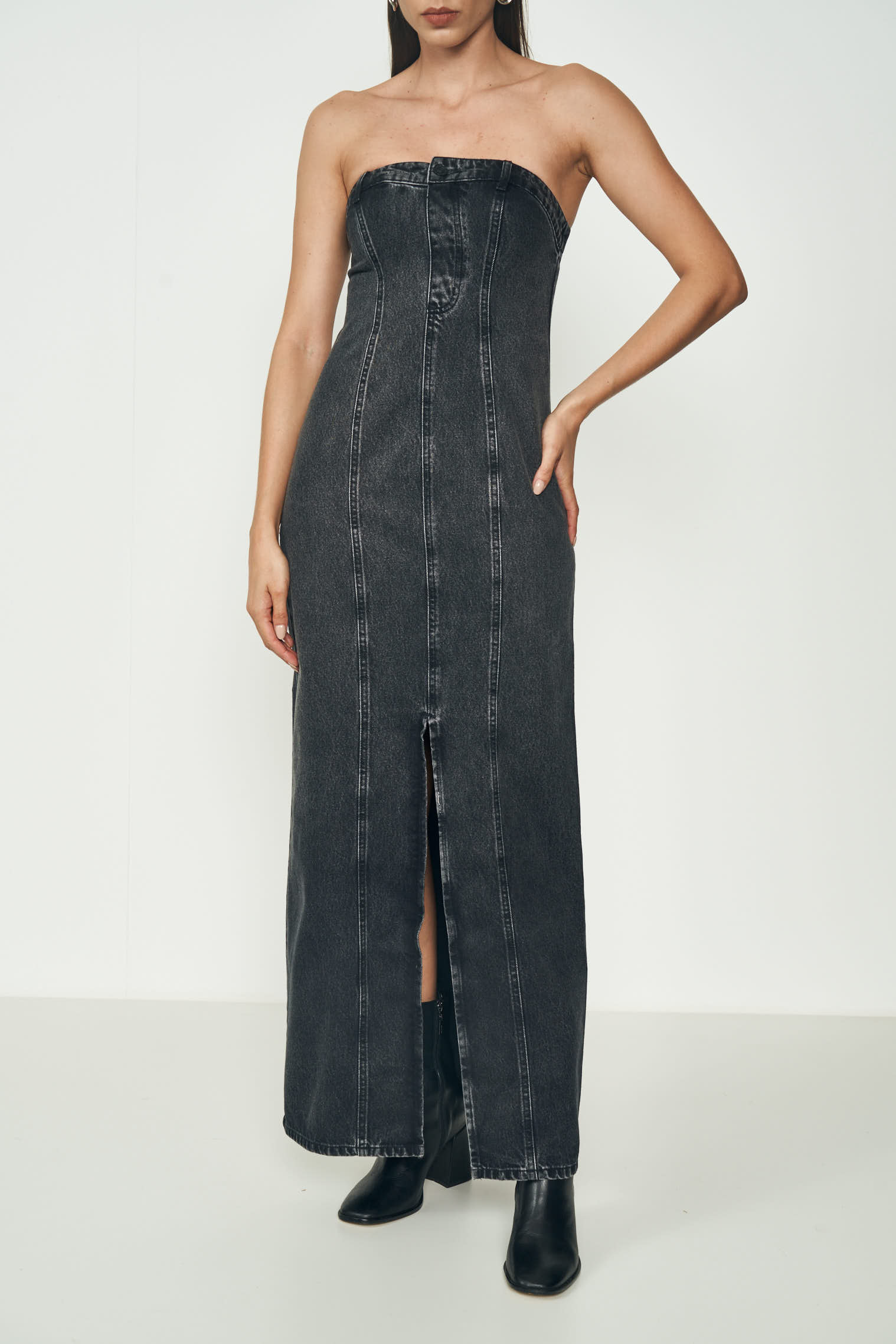 VESTIDO JEANS 38 IND.PRETO
