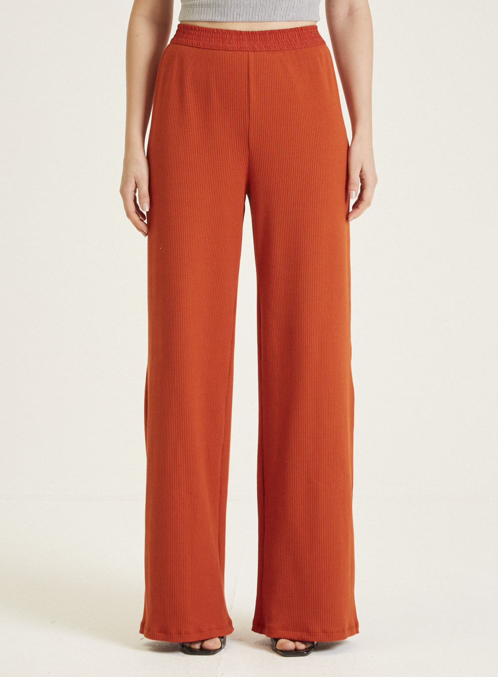 CALÇA CANELADA P LARANJA GINGER