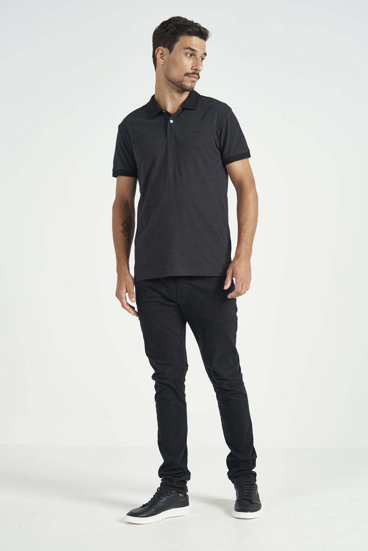 POLO JACQUARD P PRETO