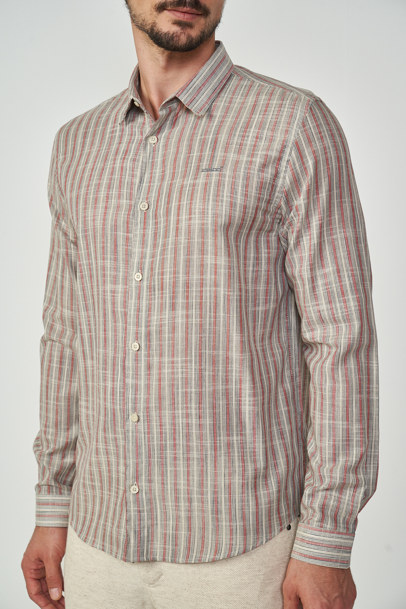 CAMISA  LINHO LISTRADA RELAX P LISTRADO