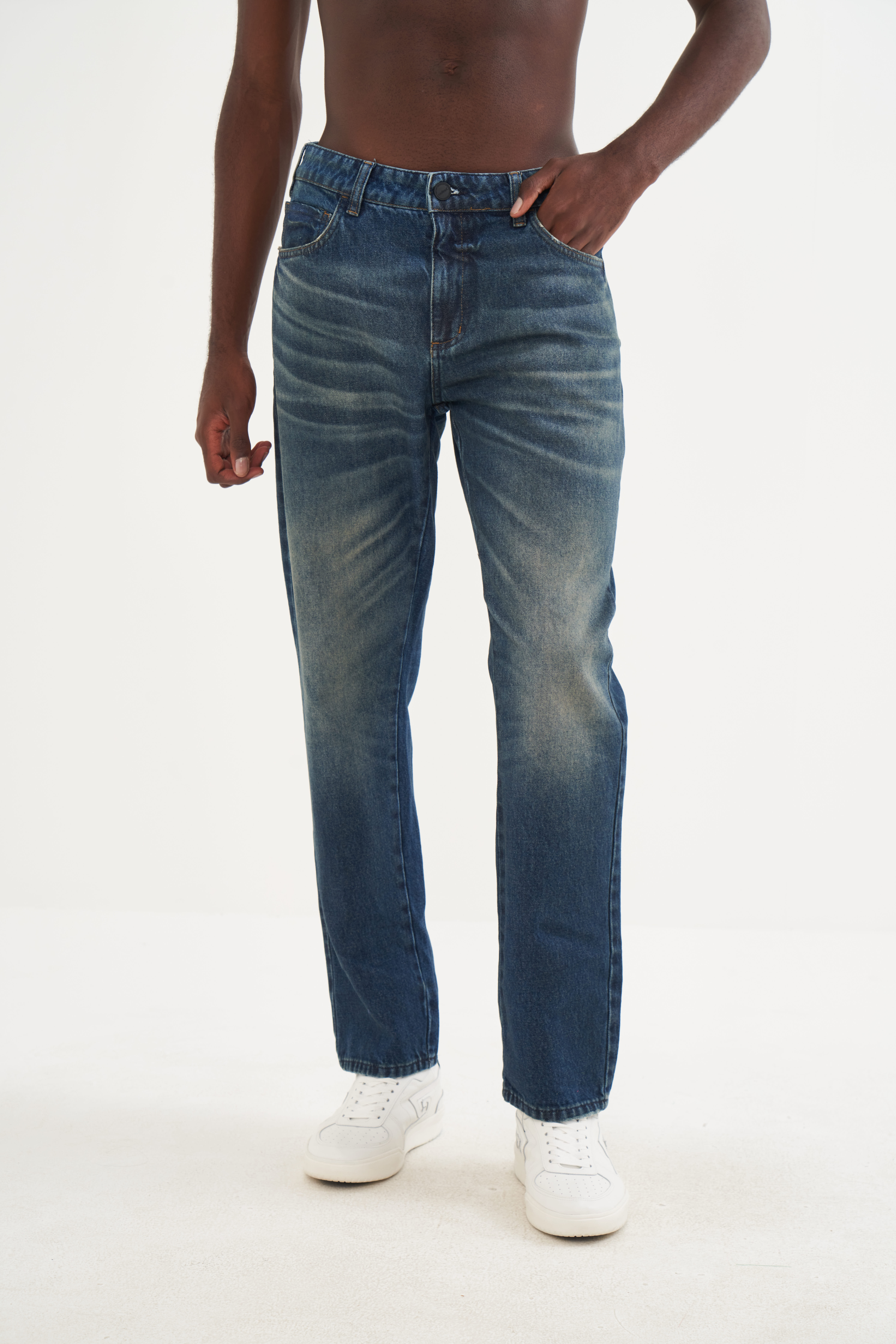 CALÇA JEANS RETA 48 INDIGO
