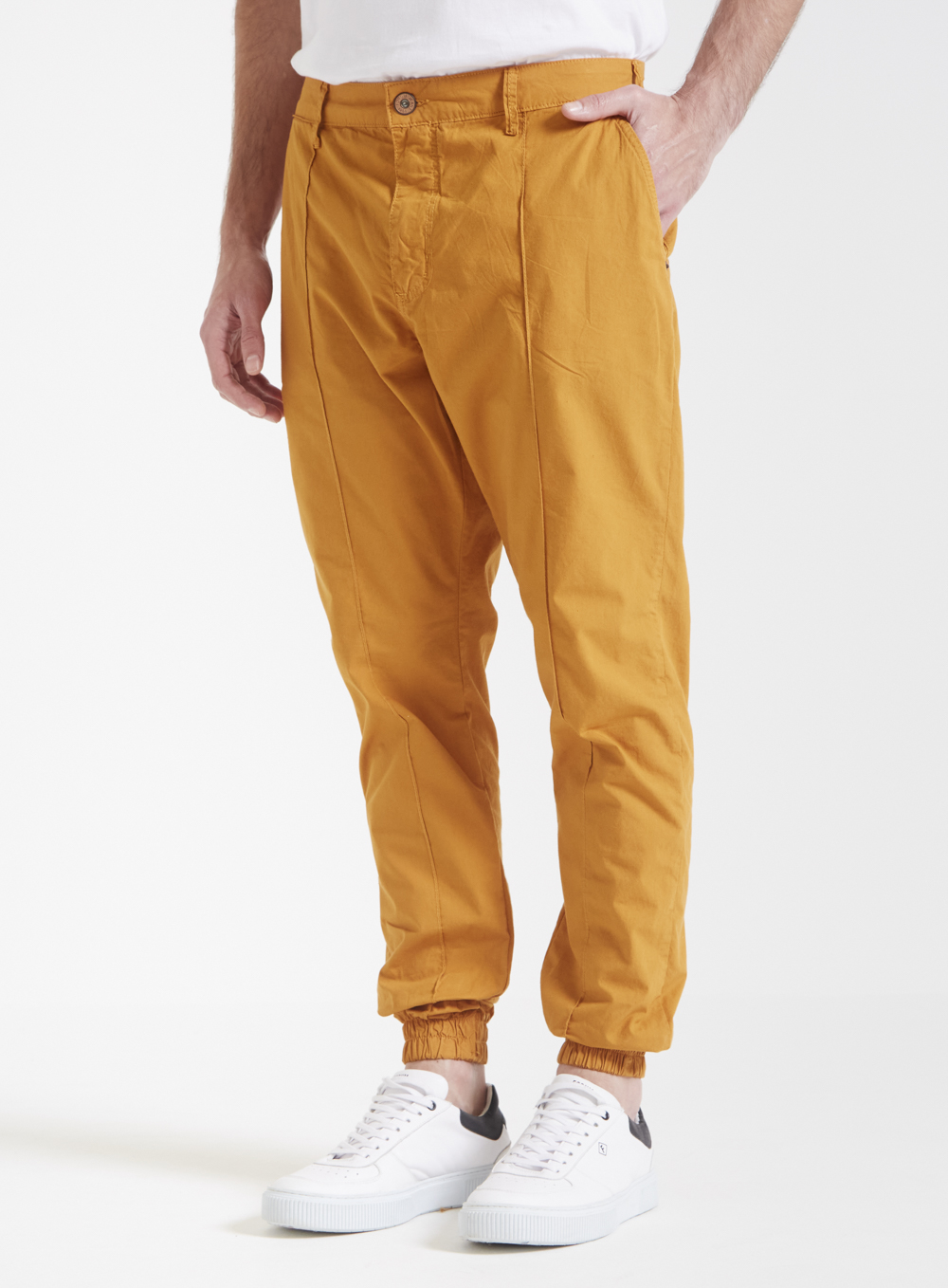 CALÇA SARJA JOGGING CROPPED 42 AMARELO COAST G