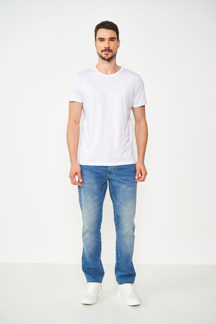 CALÇA JEANS RETA 46 INDIGO