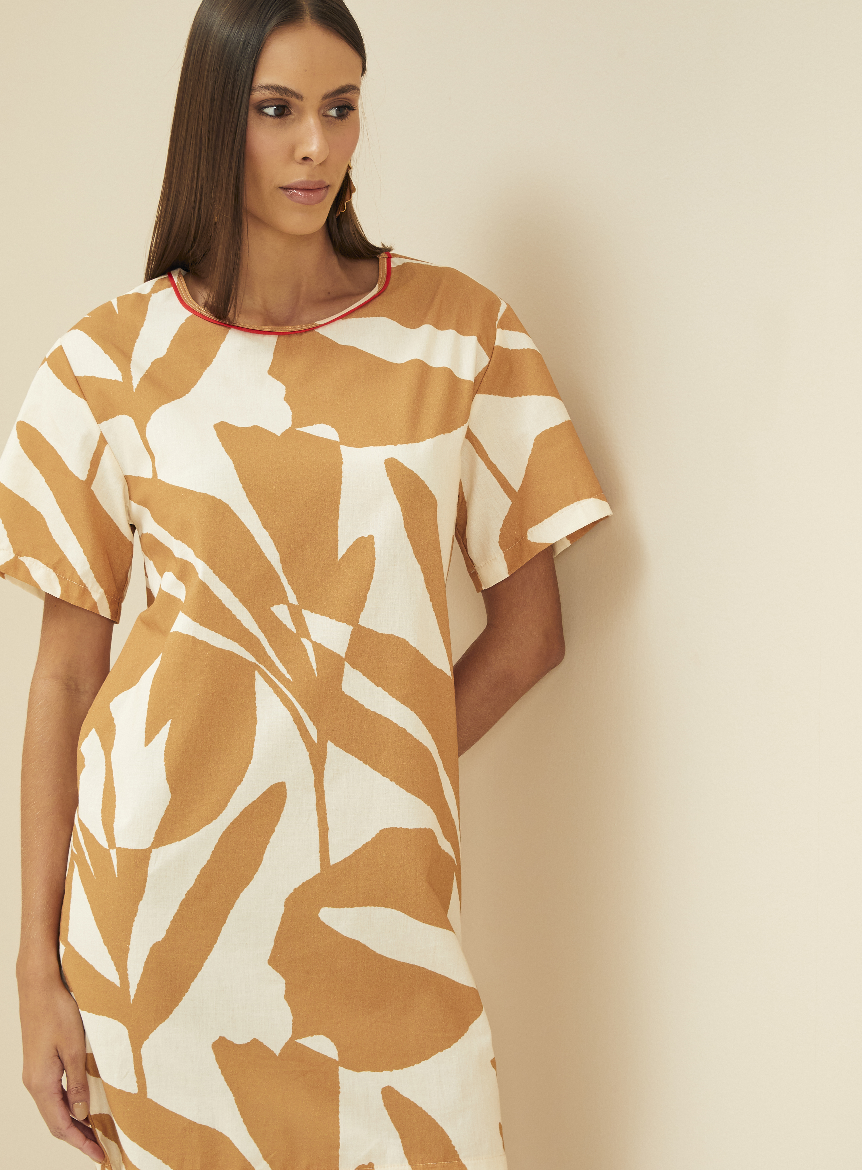 VESTIDO ESTAMPADO M ABSTRACT LEAVES