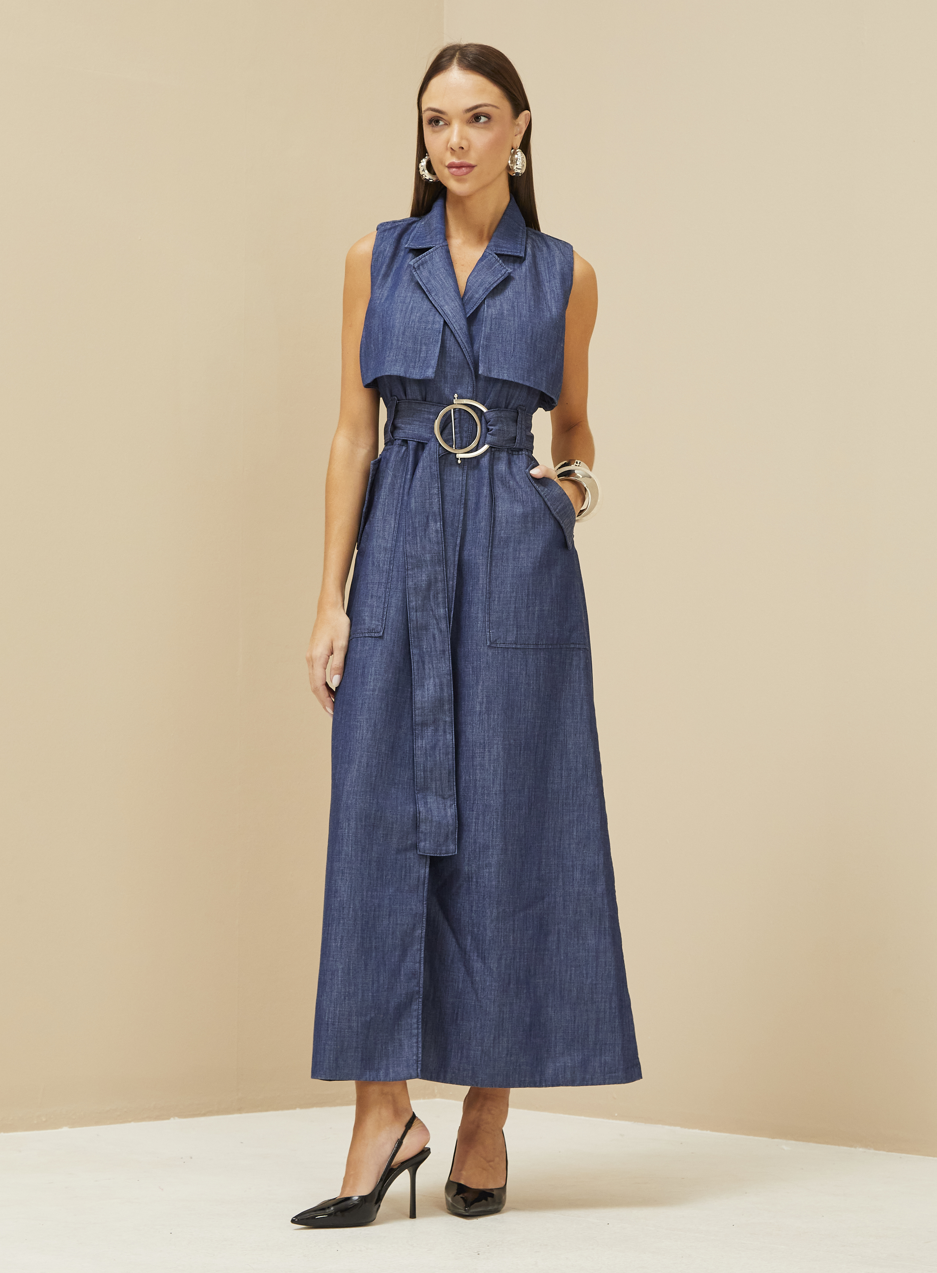 VESTIDO JEANS FORUM TUFI DUEK P INDIGO