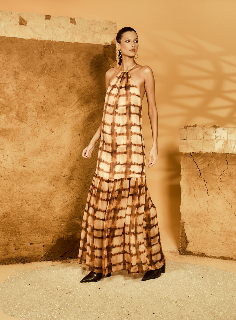 VESTIDO ESTAMPADO M FIRE GRID