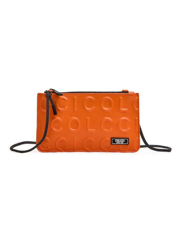 BOLSA FEM COLCCI ENVELOPE ALTO RELEVO U LARANJA SA