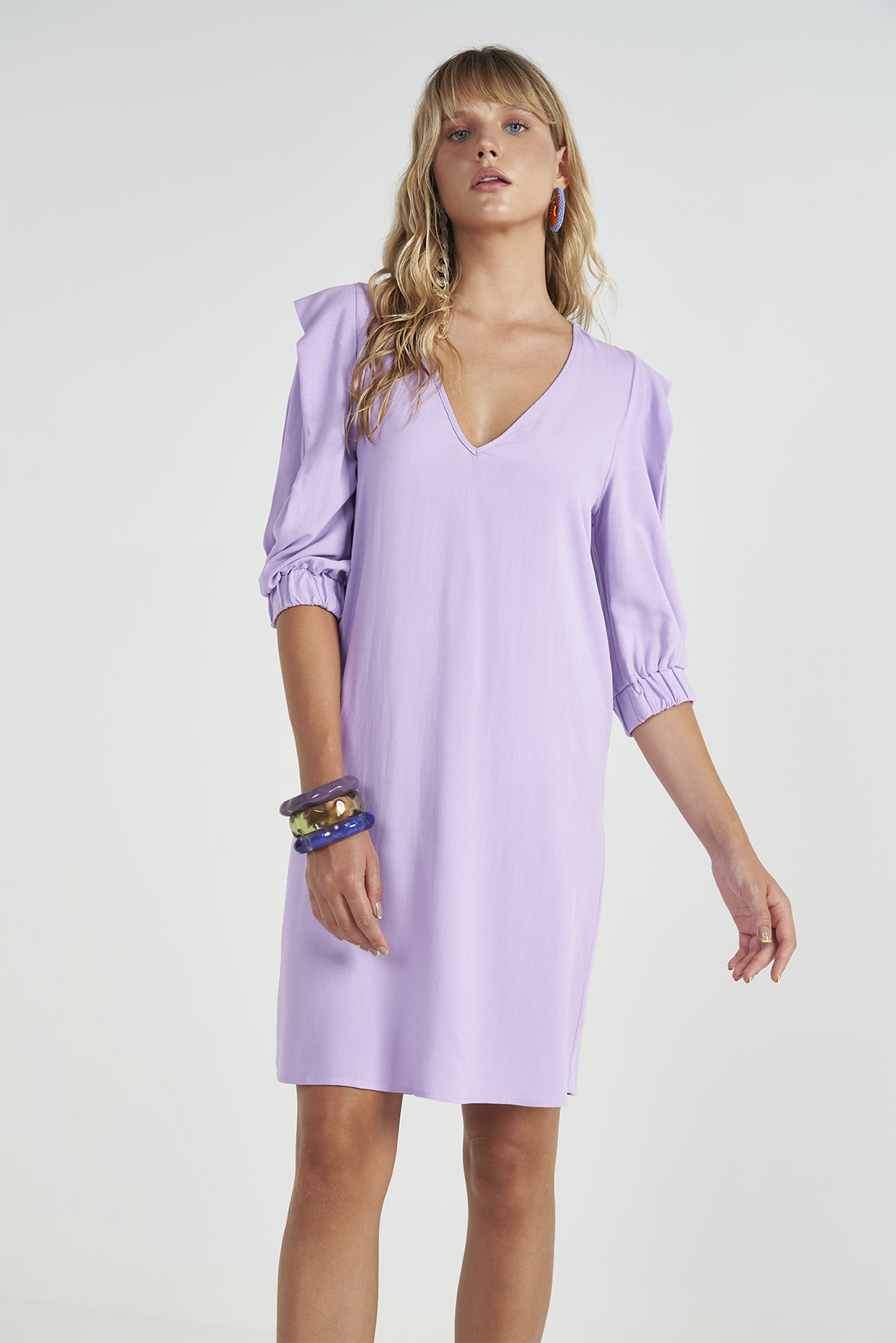 VESTIDO COLCCI P LILAS TAFFY
