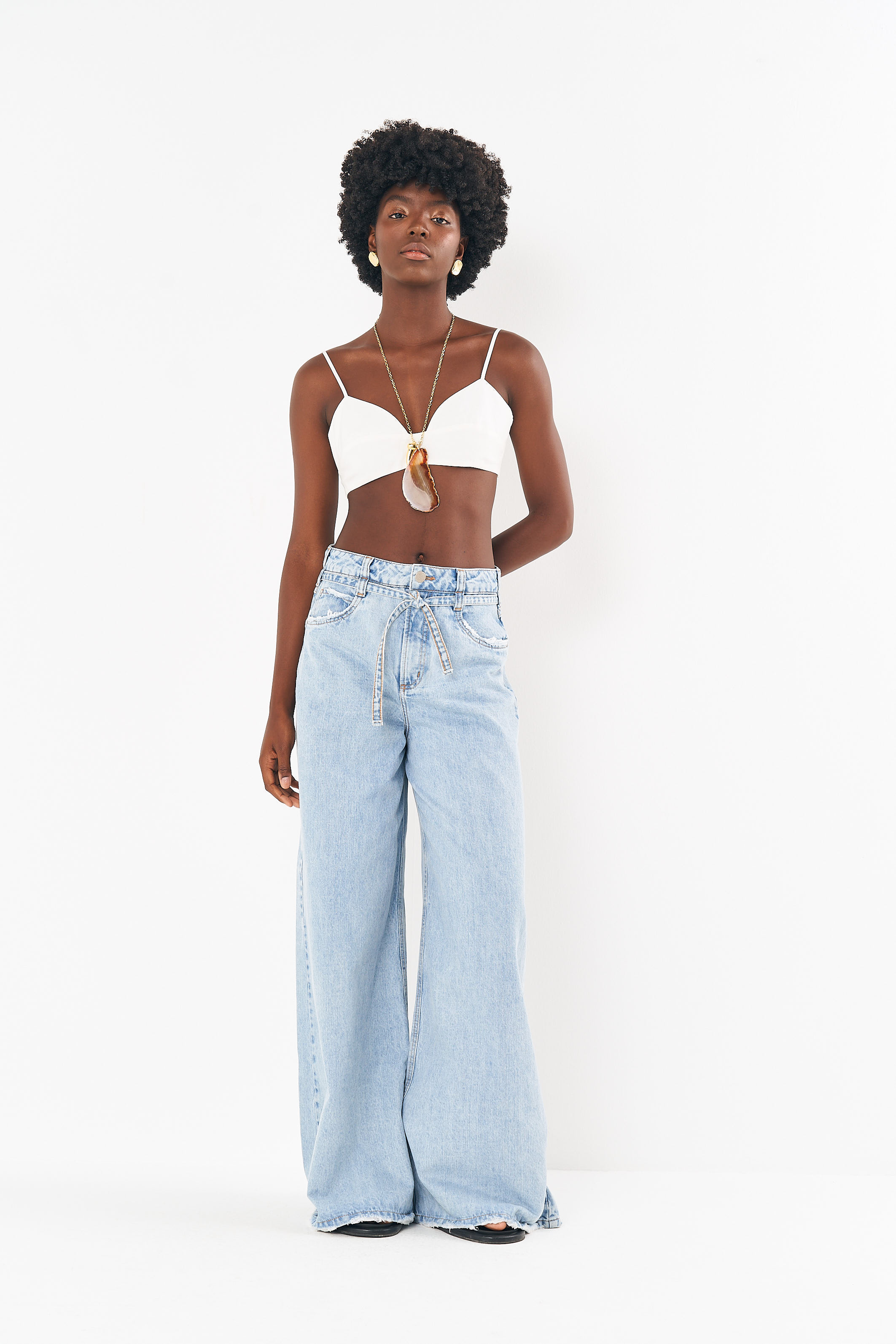 CALÇA JEANS BRUNA LOW 42 INDIGO
