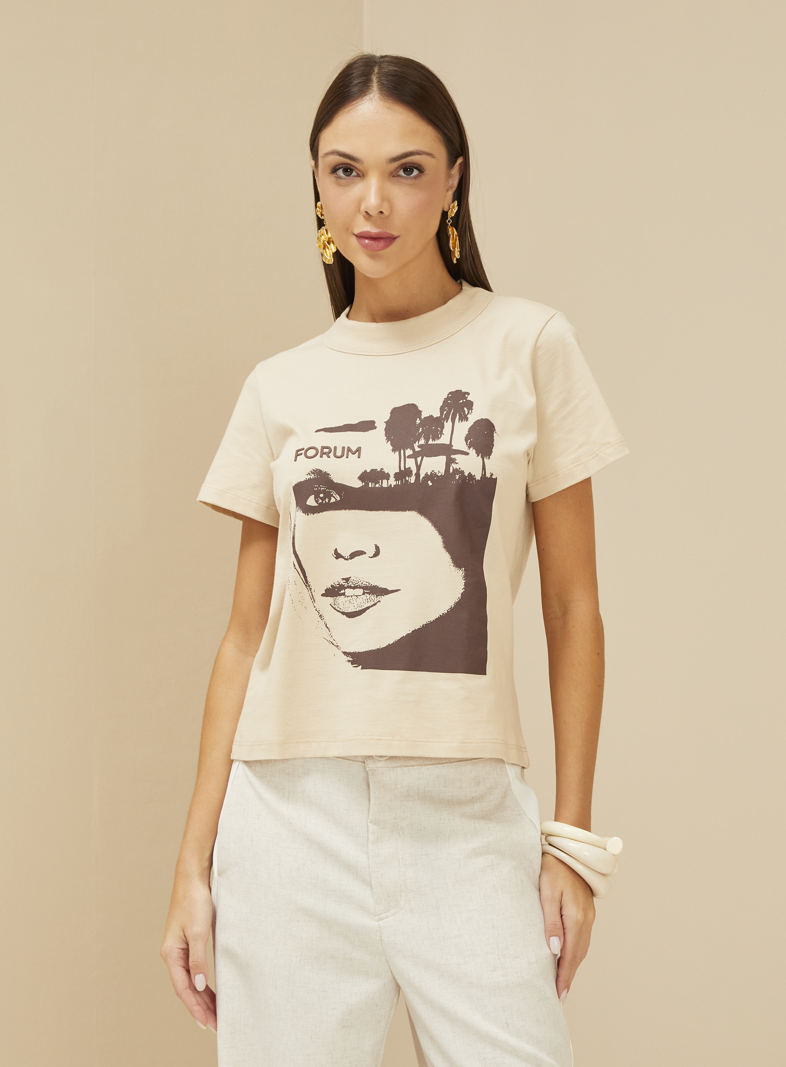 CAMISETA FORUM G BEGE PILAR
