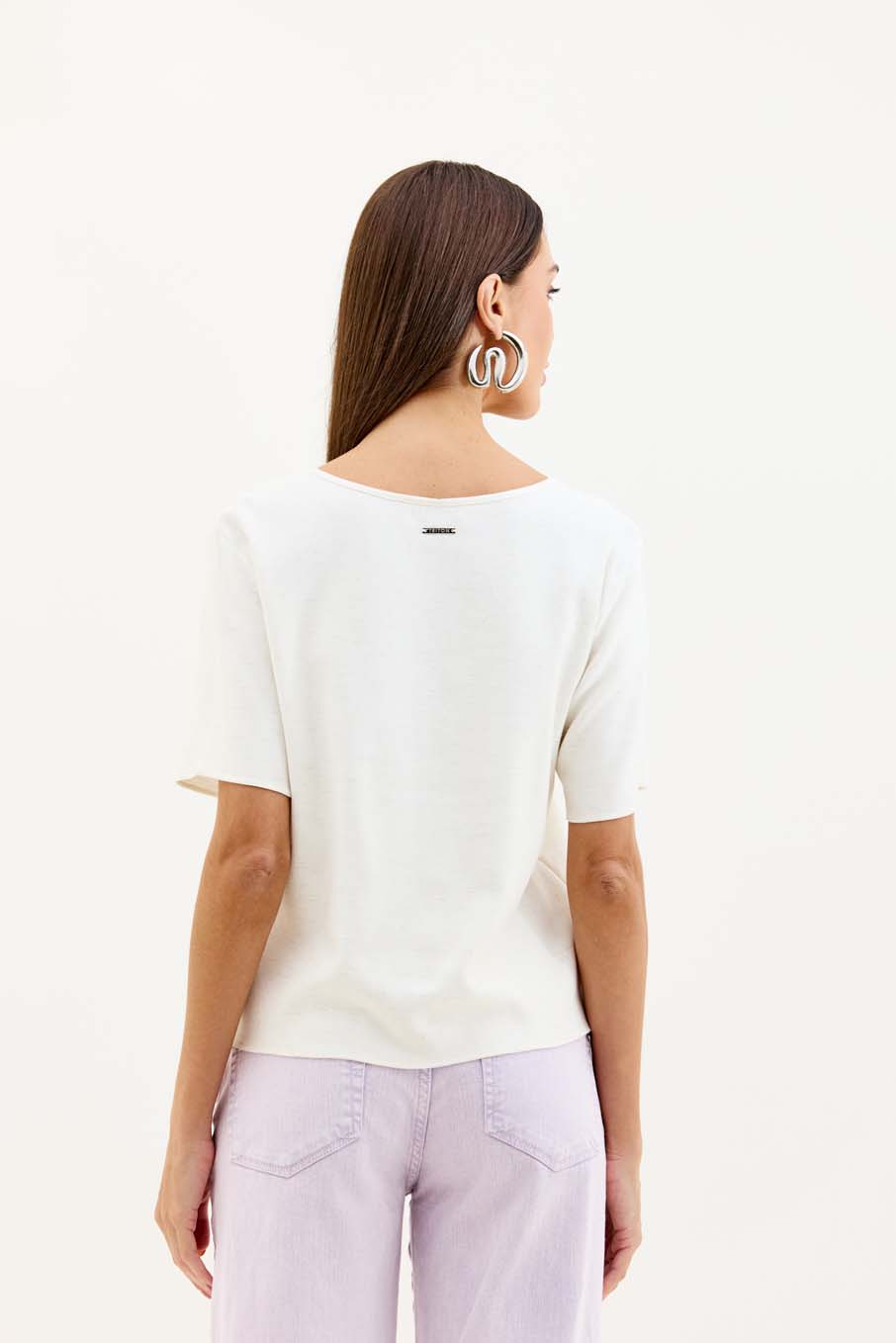 CAMISETA LINHO GG OFF/BEGE