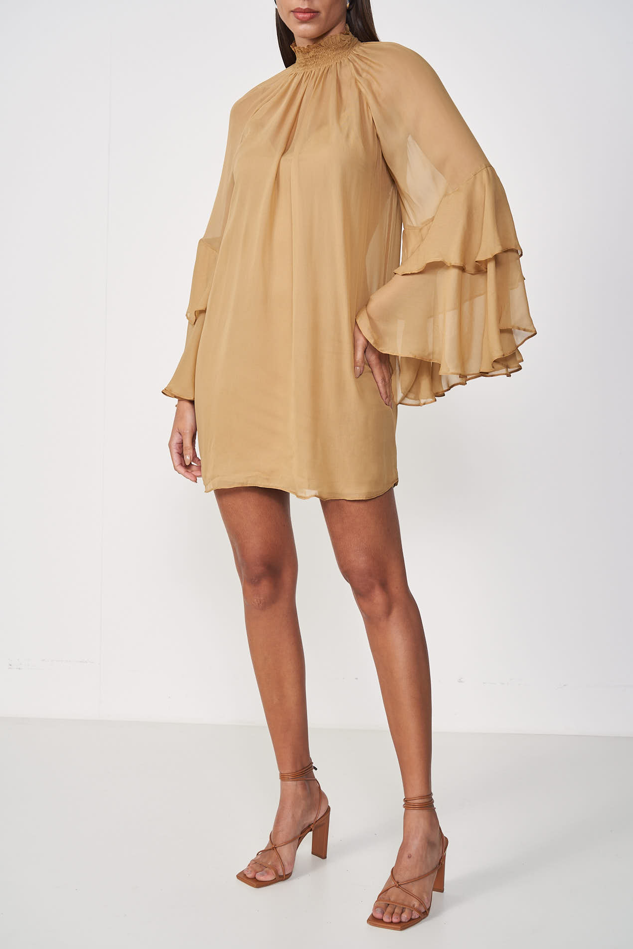 VESTIDO COLCCI P BEGE SOYBEAN