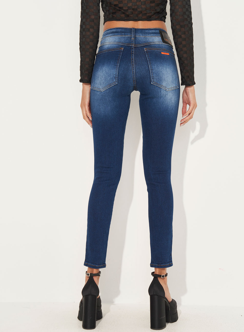 CALÇA JEANS BRUNA LOW SUPER SLIM 40 INDIGO
