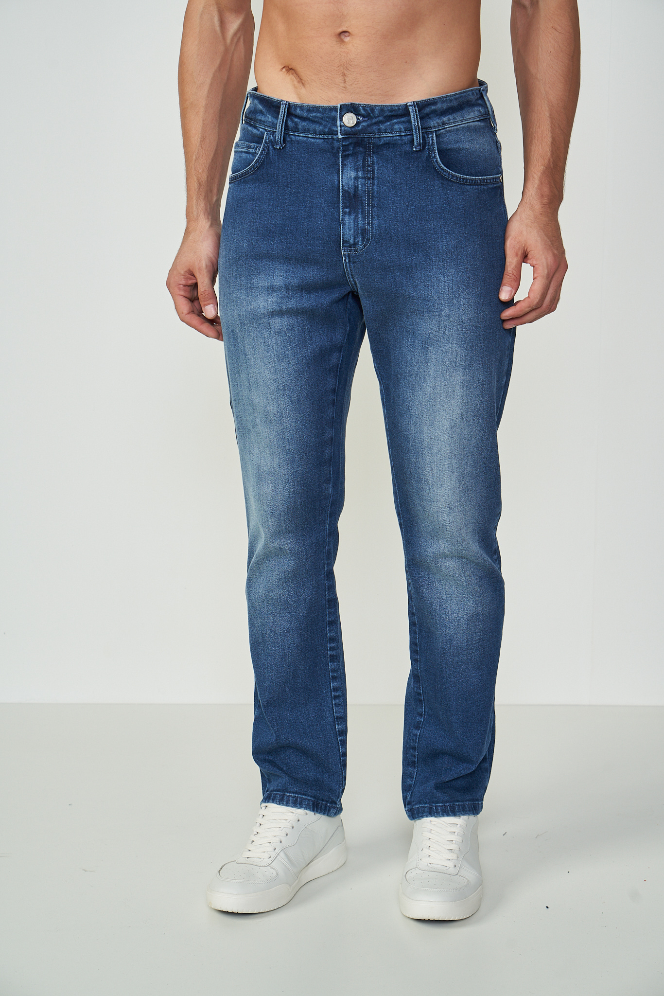 CALÇA JEANS RETA 46 INDIGO