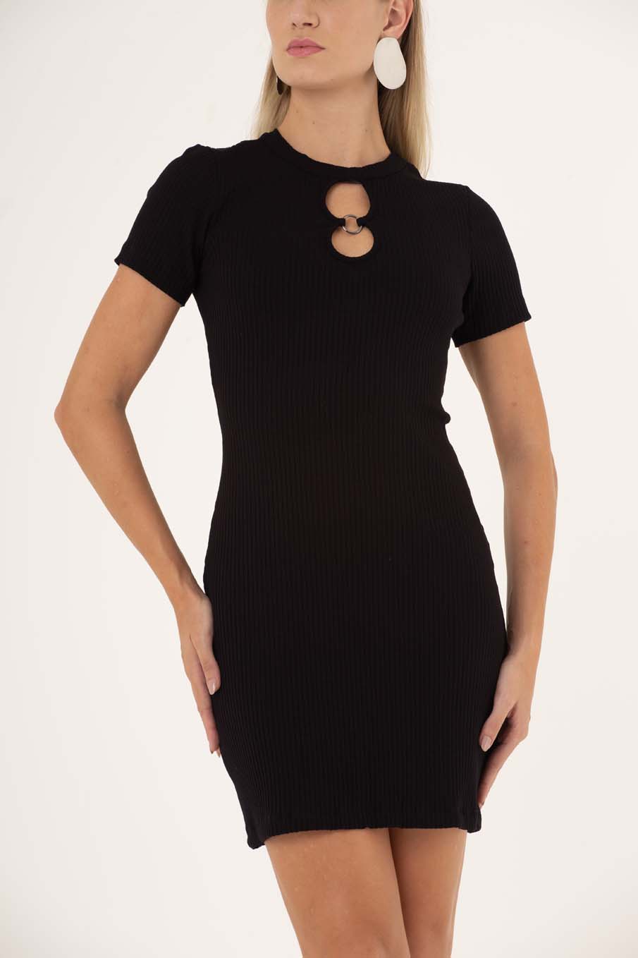 VESTIDO CANELADO G VERDE LIVAS