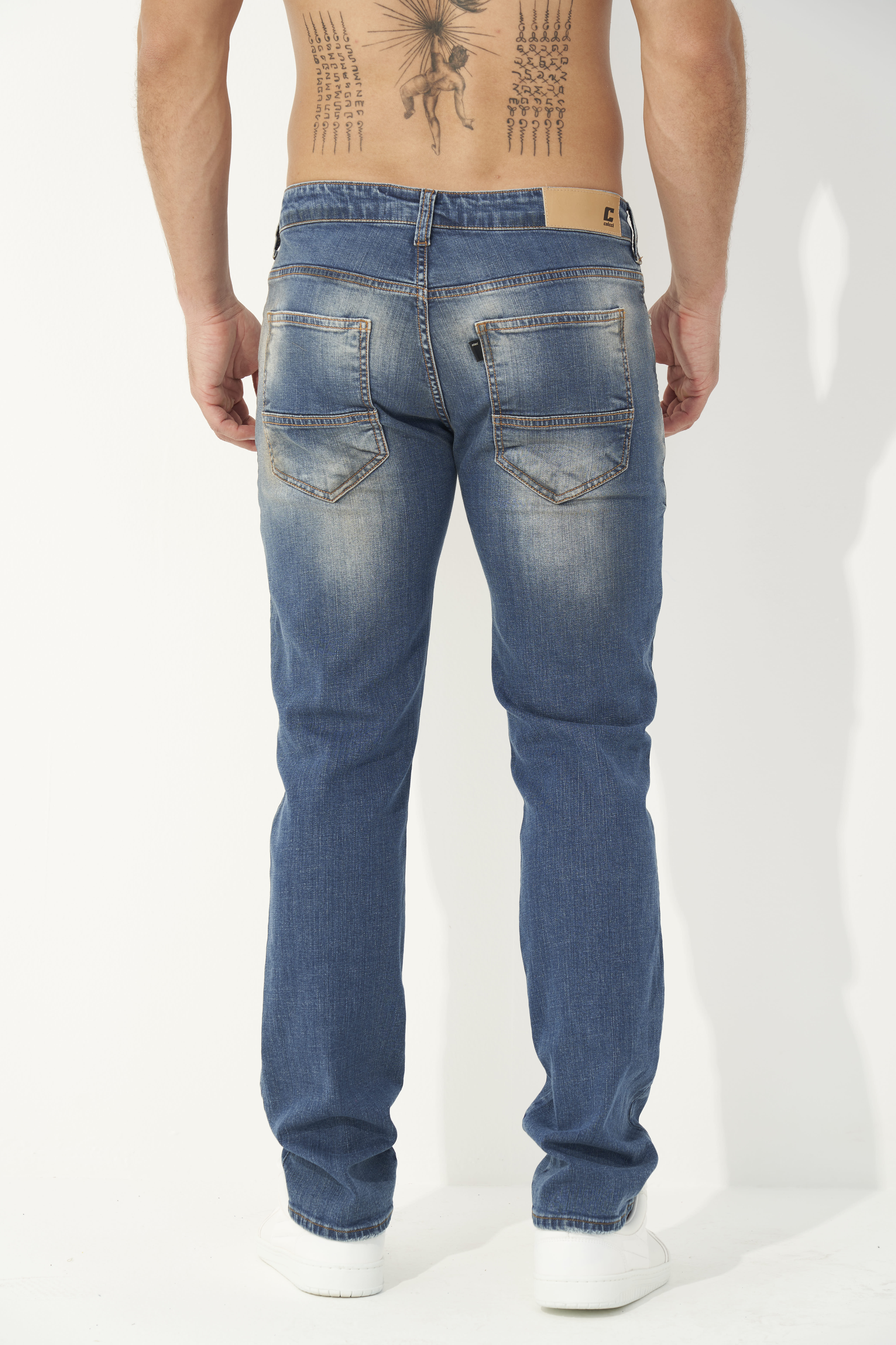 CALÇA JEANS ALEX SLIM 42 INDIGO