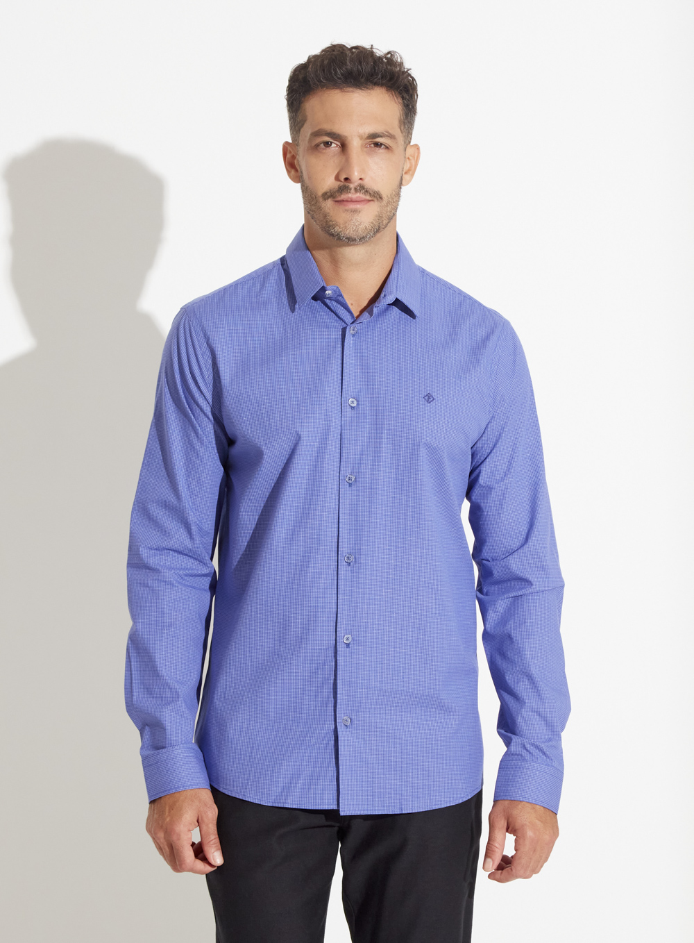CAMISA SUPER SLIM FIT 3 AZUL/BRANCO