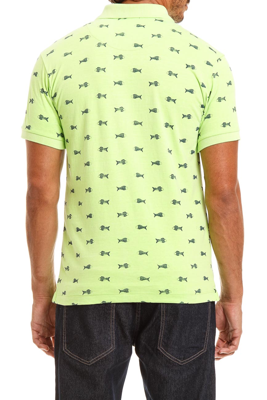 POLO MASC MC EST BORD PP VERDE SKYLAB FL