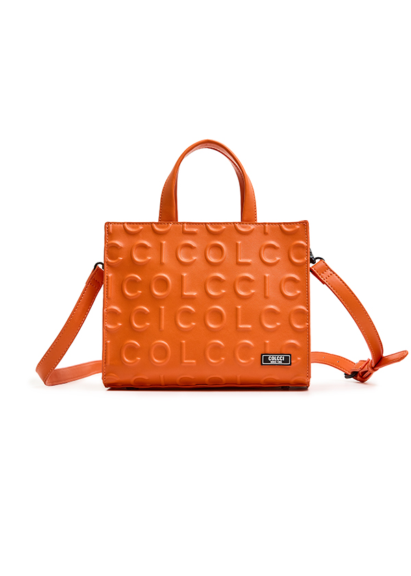 BOLSA FEM COLCCI TOTE ALTO RELEVO U LARANJA SAOKO