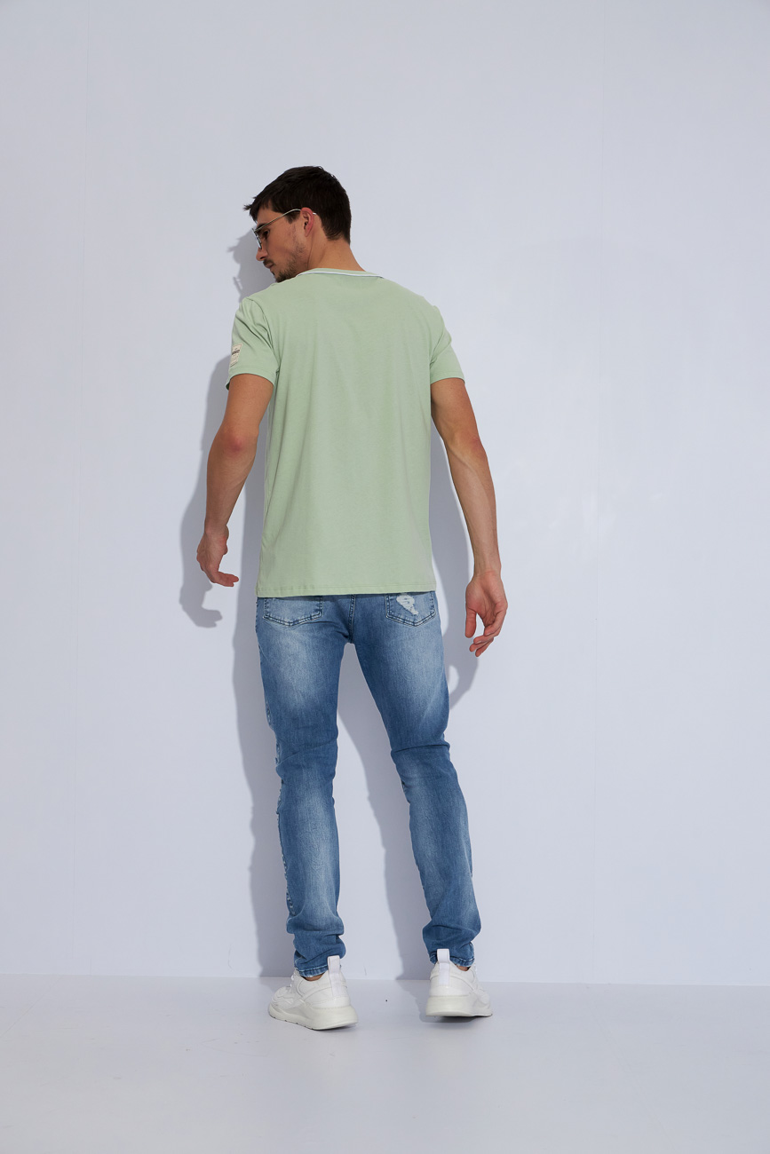 CAMISETA ESTAMPADA M VERDE LIGHT MIN