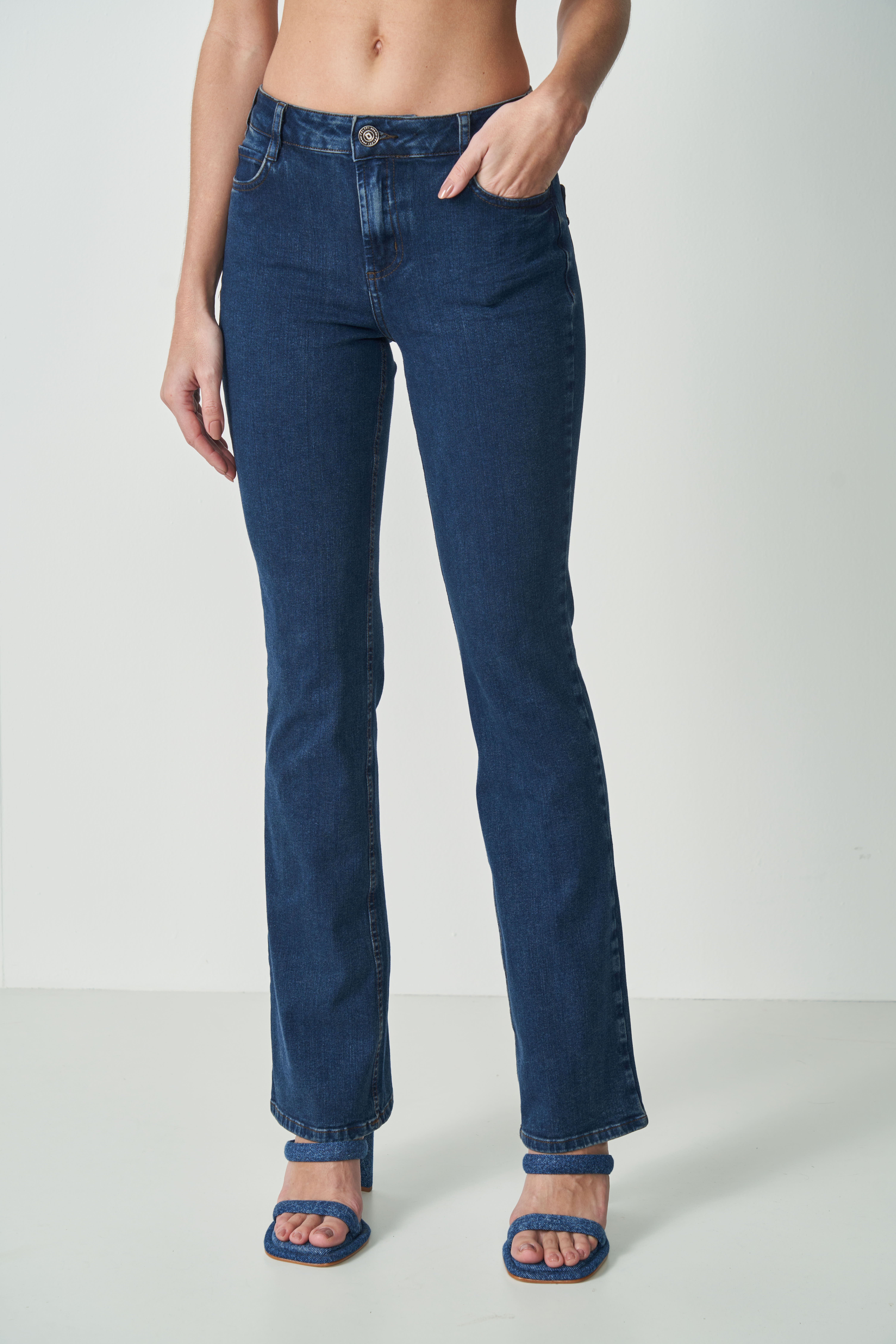 CALÇA JEANS BIA RETA 36 INDIGO