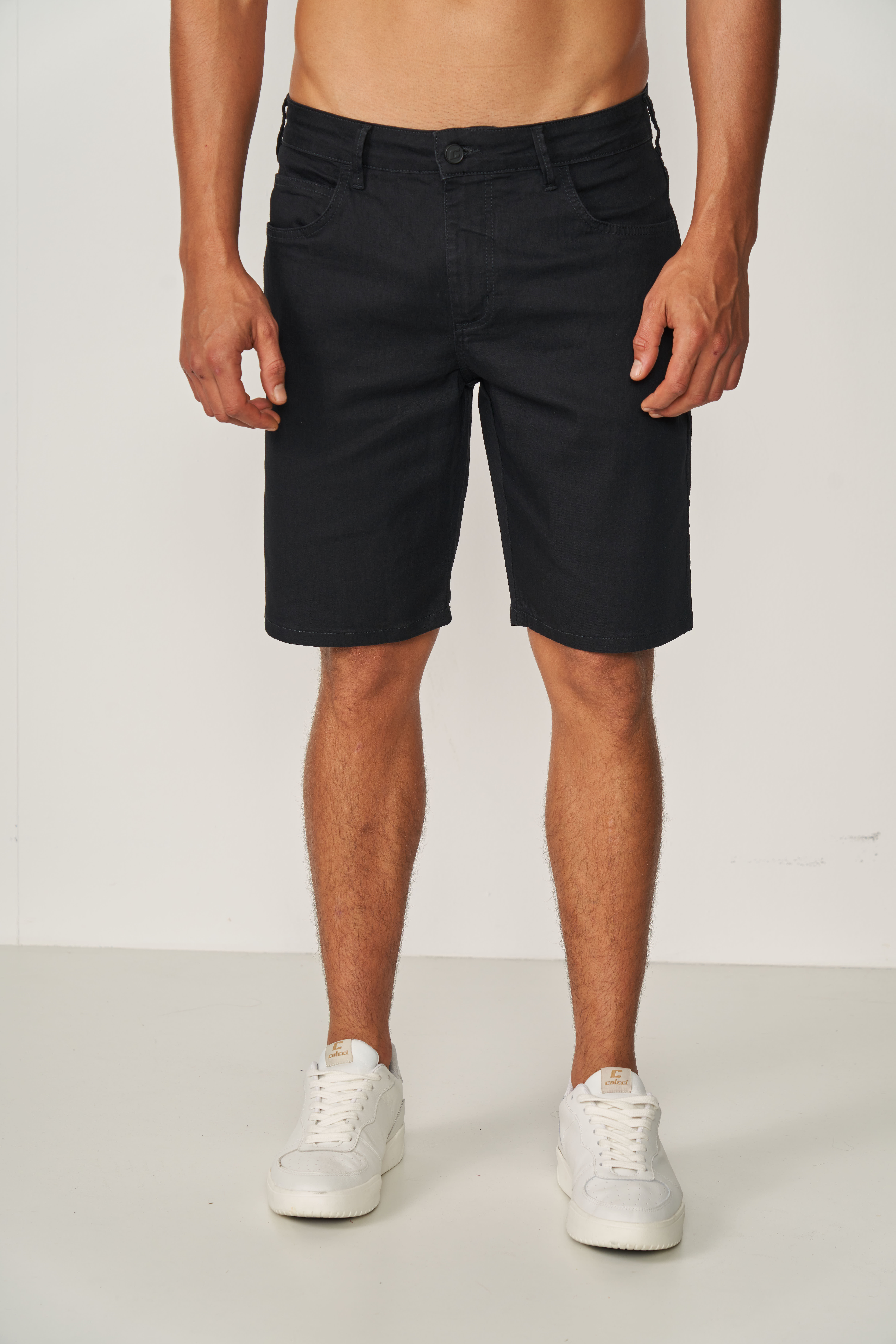 BERMUDA JEANS DAVI 36 IND.PRETO