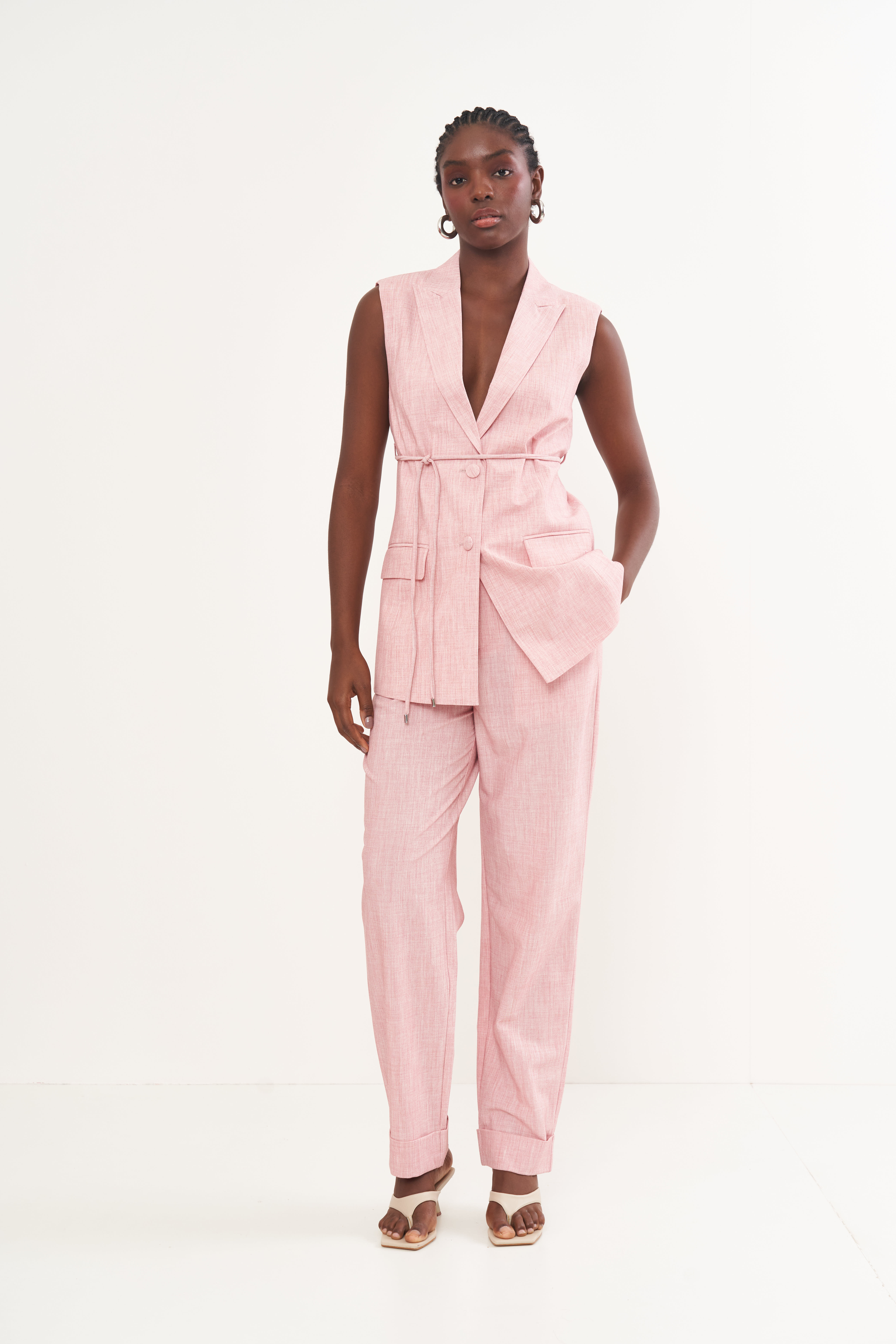CALCA COLCCI 34 ROSA/OFF