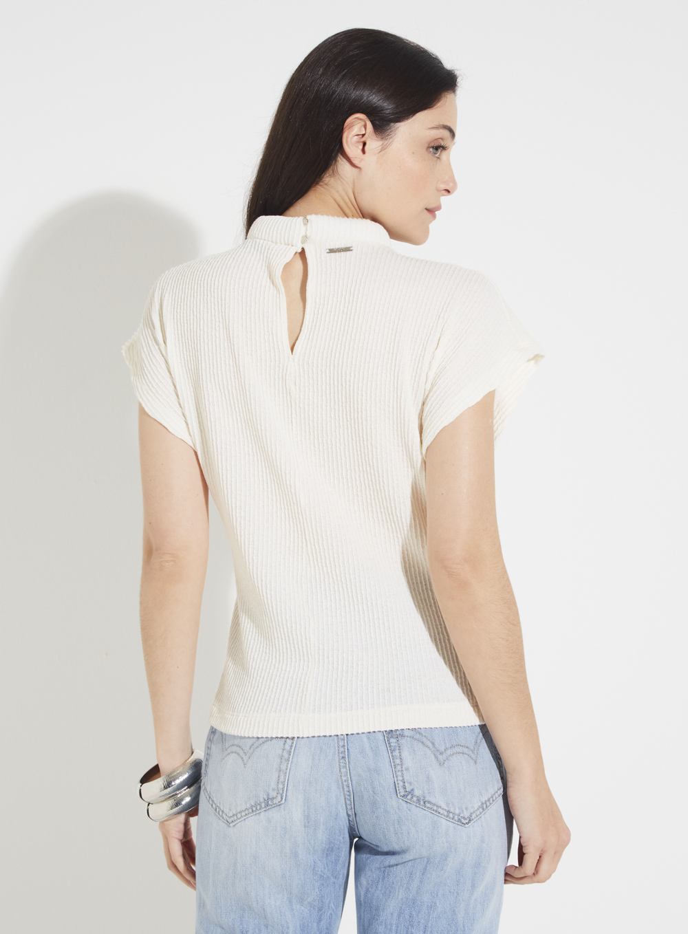 BLUSA CANELADA G PRETO
