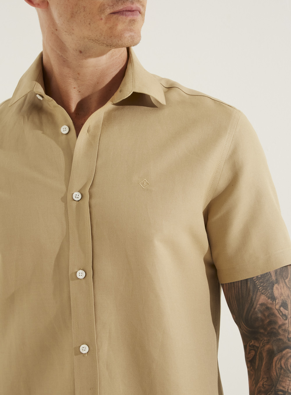 CAMISA LINHO ST BARTHS G BEGE INCENSE