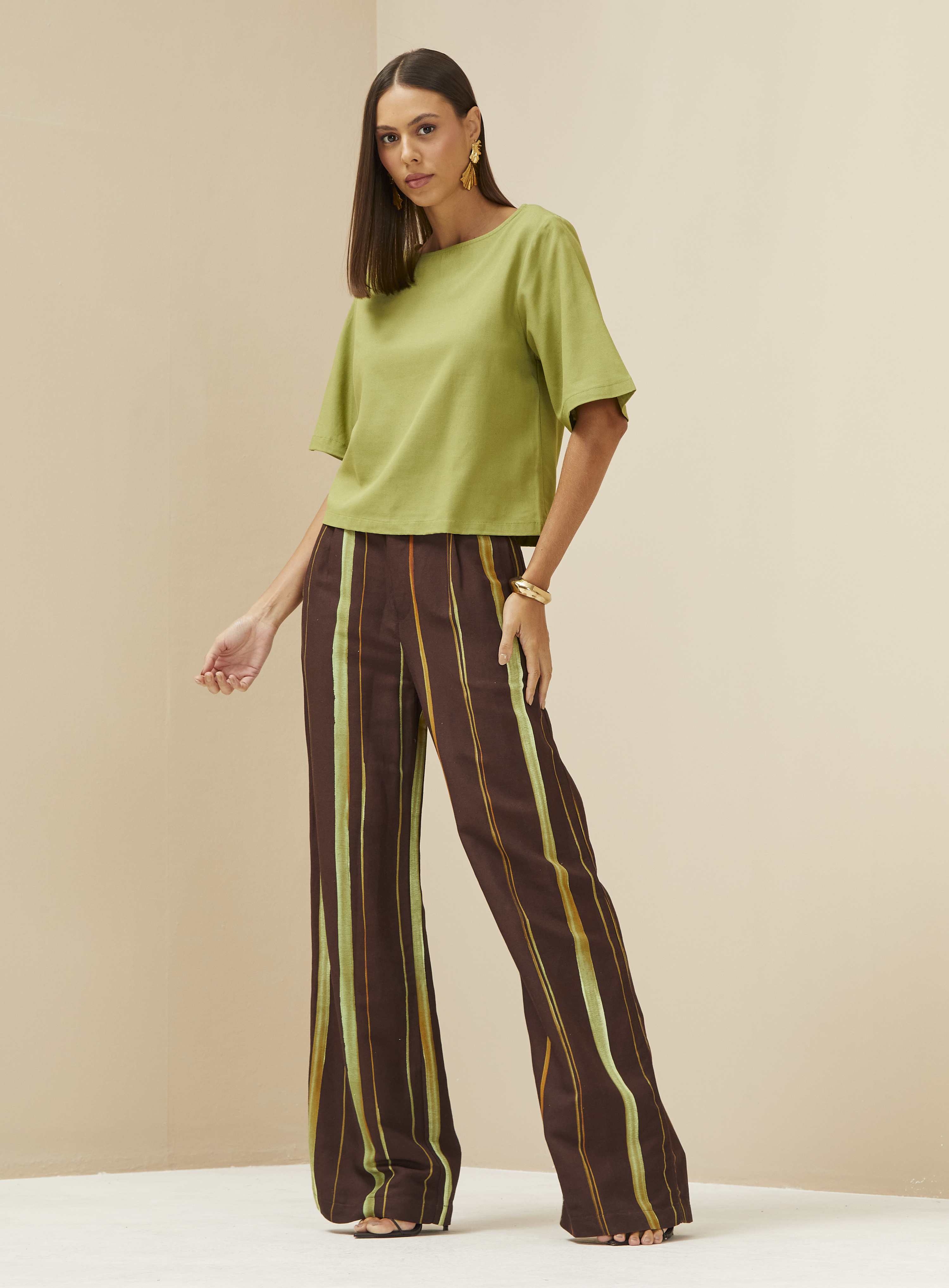 BLUSA LINHO G MARROM ESPECIARIAS