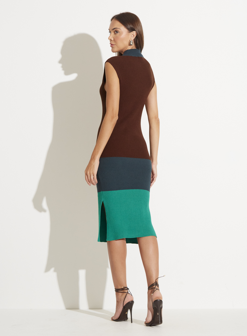 VESTIDO TRICÔ P LISTRADO