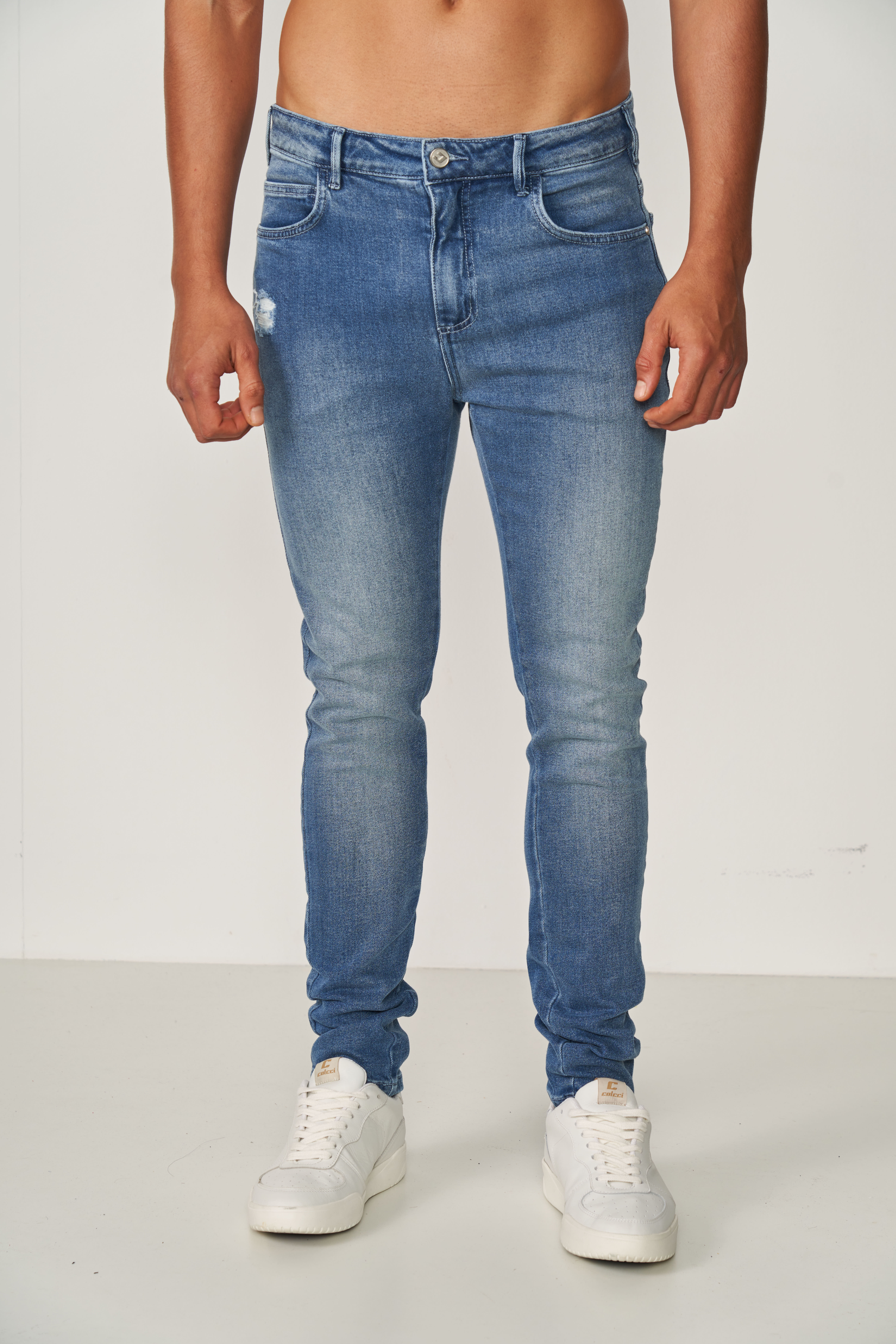 CALÇA JEANS SUPER SKINNY 46 INDIGO