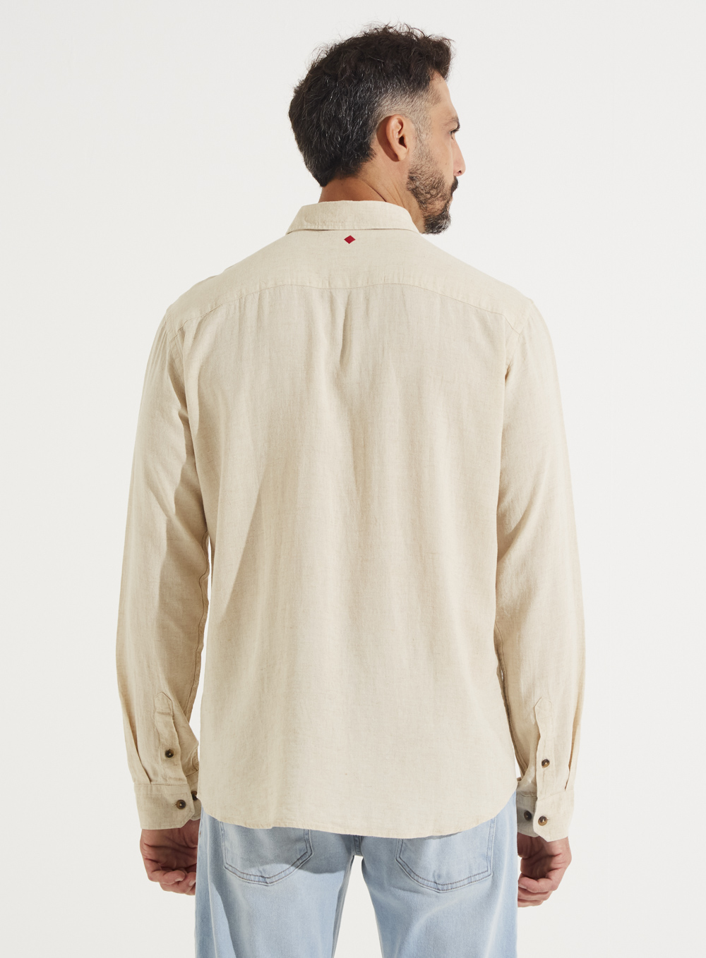 CAMISA LINHO RELAX M BEGE ITALIAN