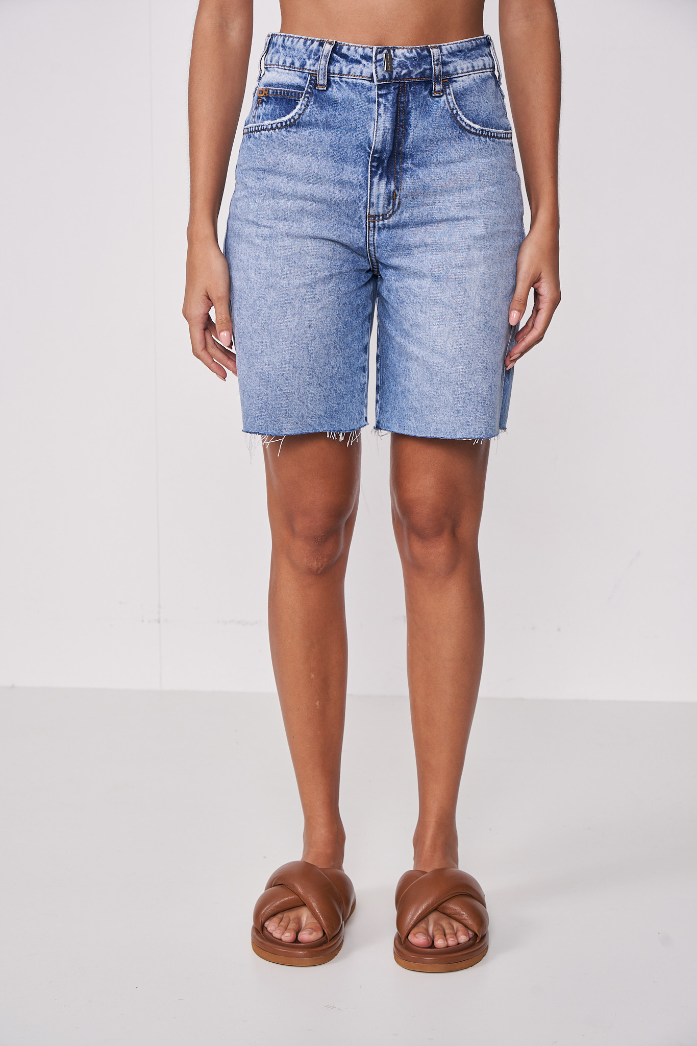 BERMUDA JEANS JOANA 34 INDIGO