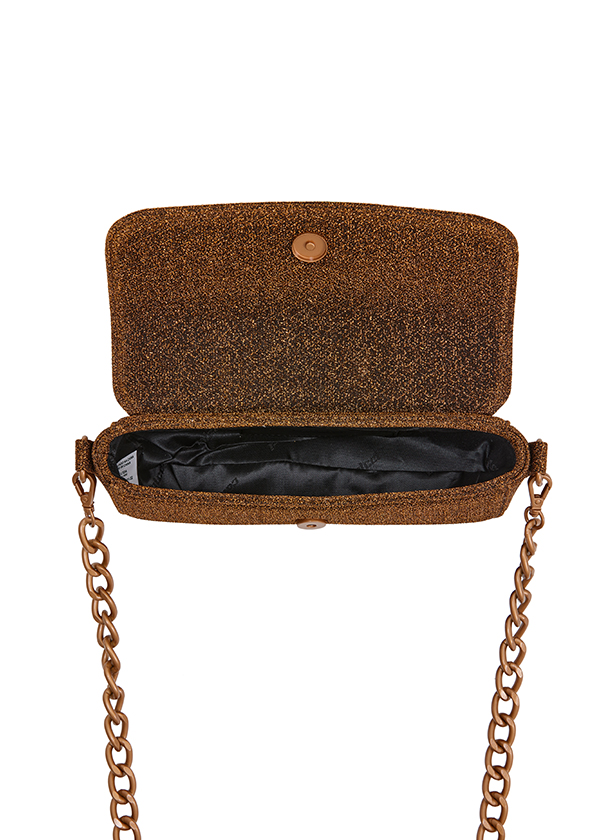 BOLSA COLCCI FEM BAGUETTE LUREX U BRONZE