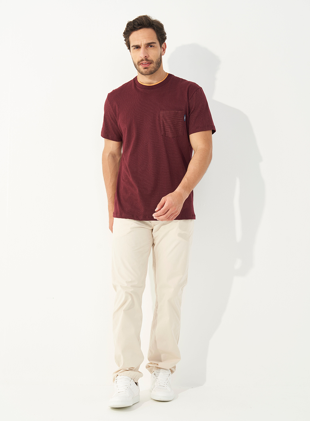 CALÇA SARJA COMFORT 48 BEGE TAUPE