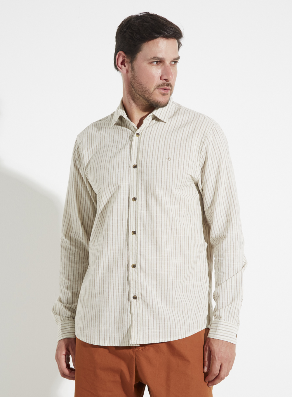 CAMISA LINHO LISTRADA RELAX M LISTRADO