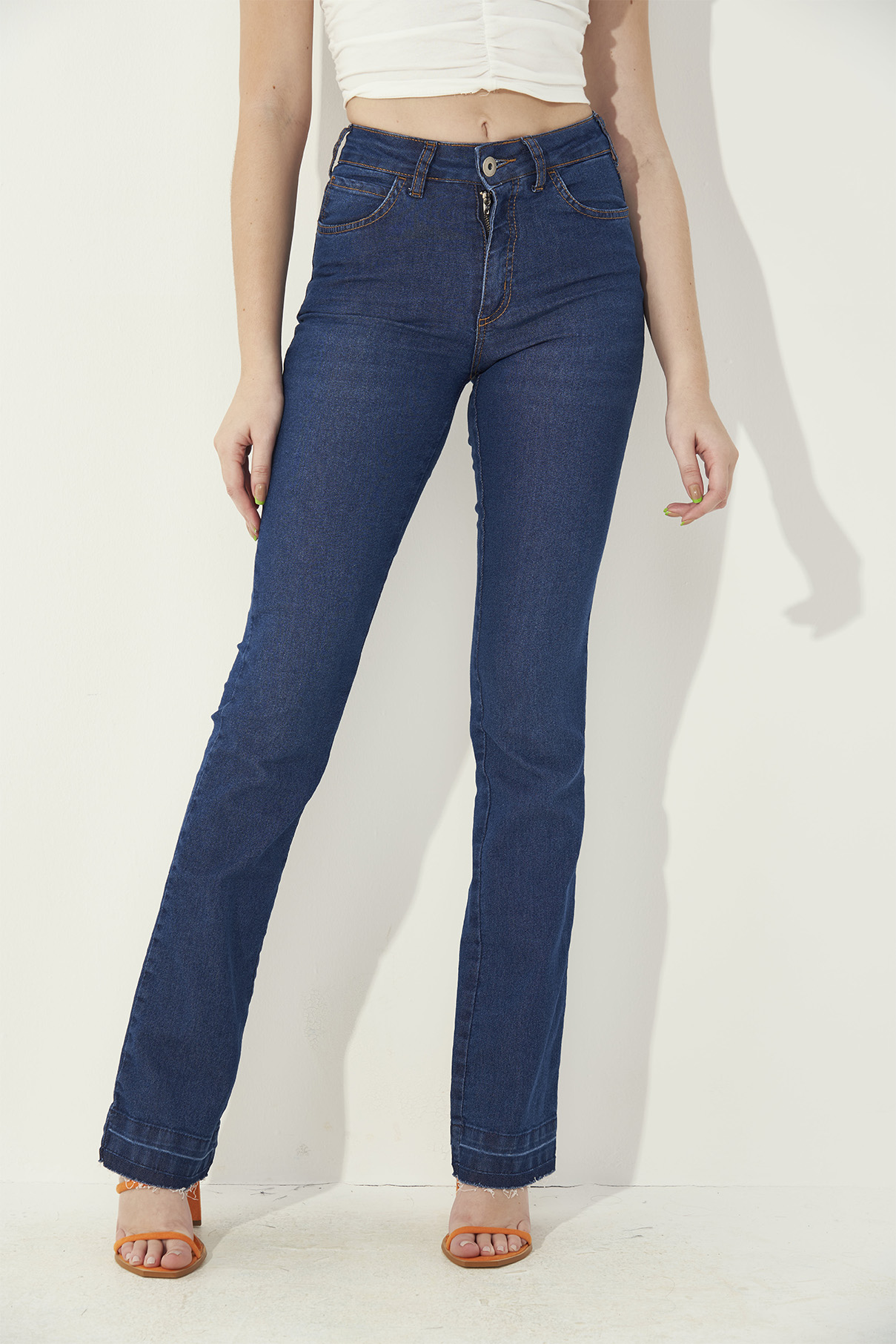 CALÇA JEANS BIA RETA 34 INDIGO