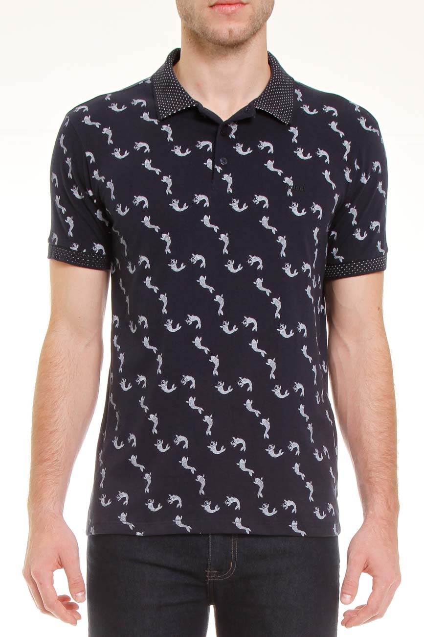 POLO ESTAMPADA PP AZUL/OFF
