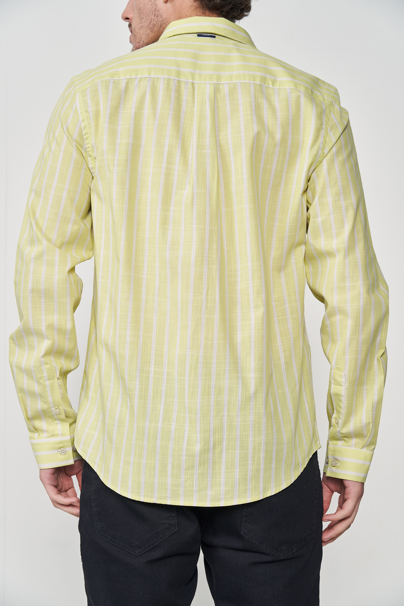CAMISA RELAX LISTRADA P VERDE/OFF