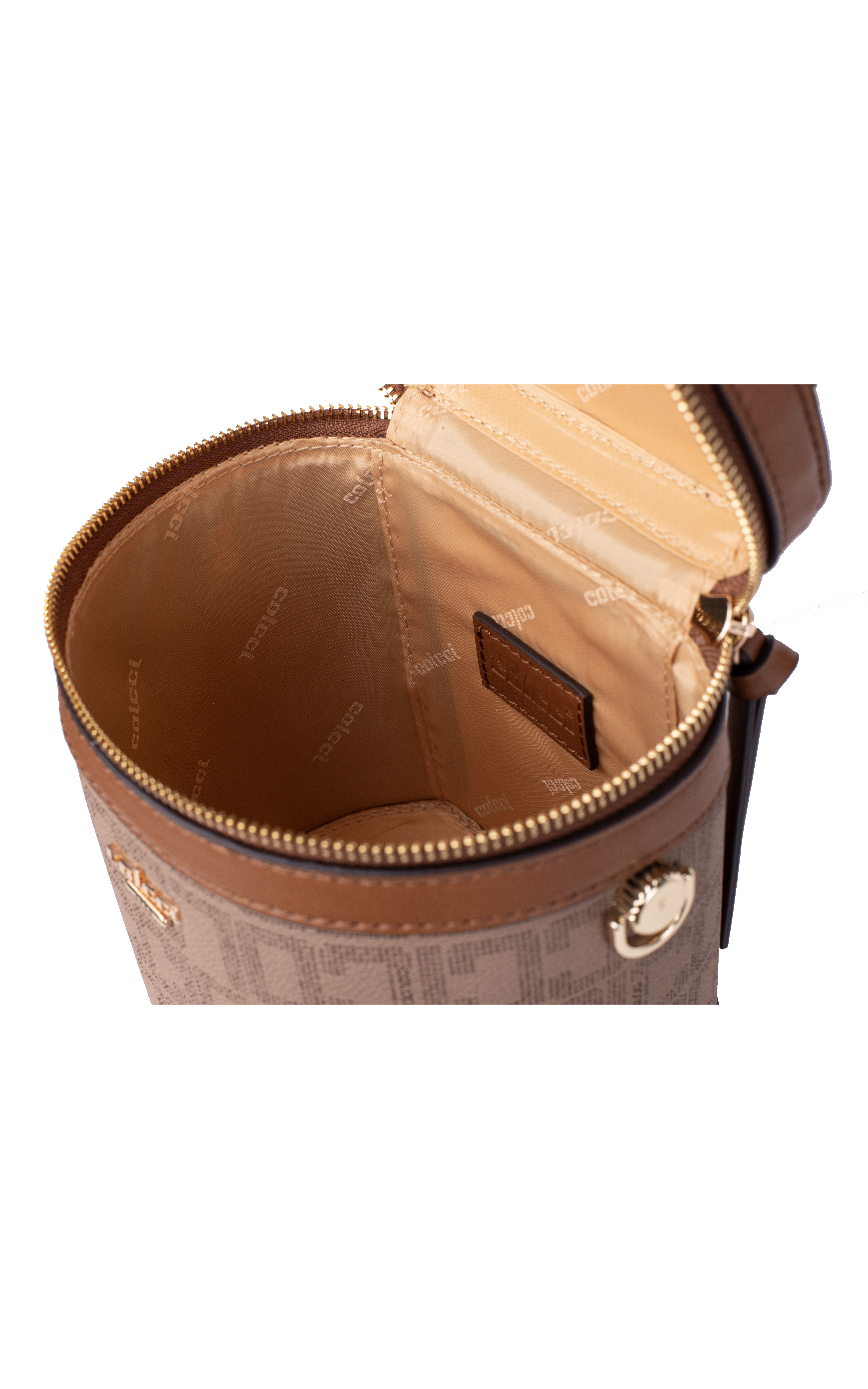 BOLSA COLCCI FEM BUCKET MONOGRAMA U CAFE