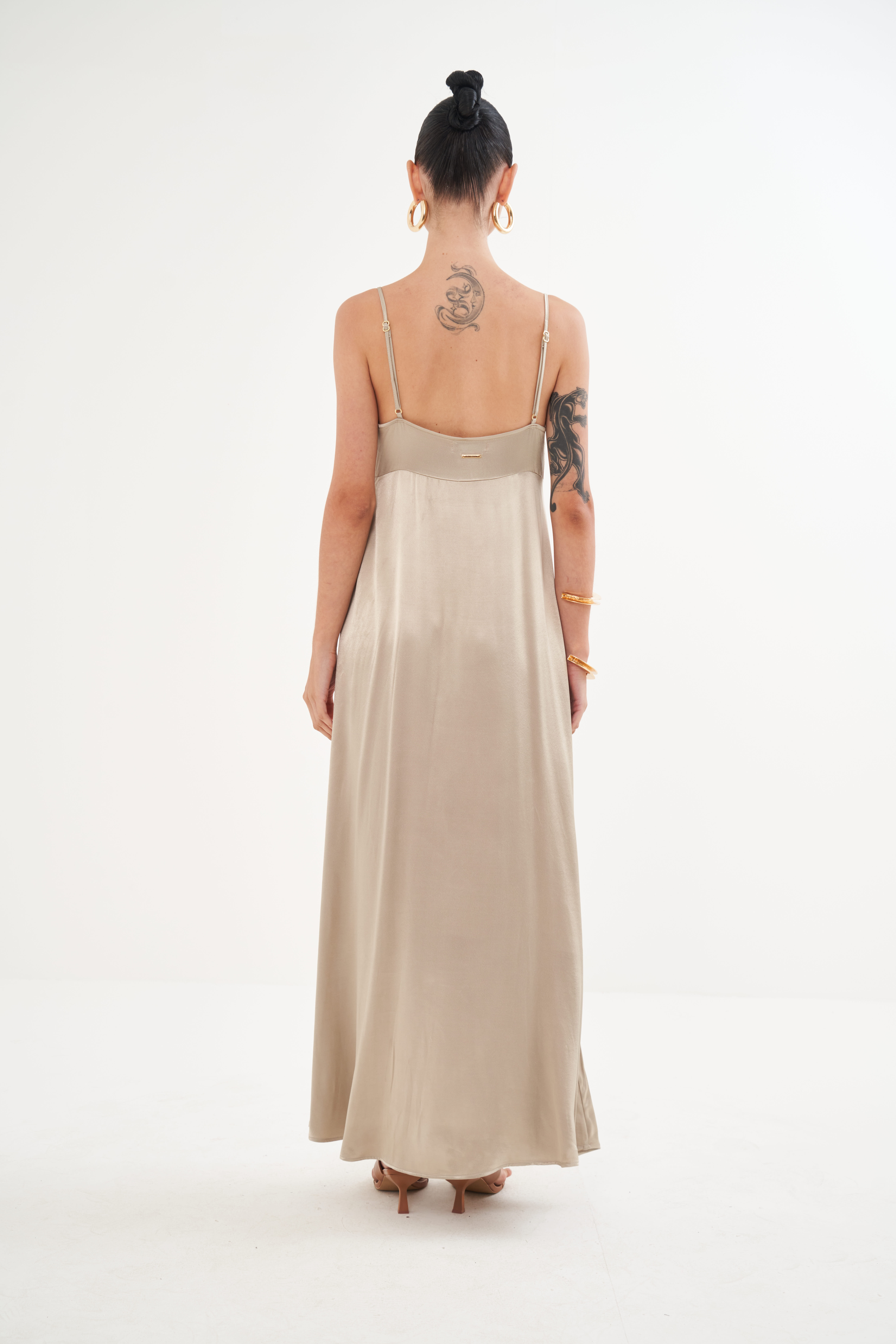 VESTIDO COLCCI M BEGE BISQUET