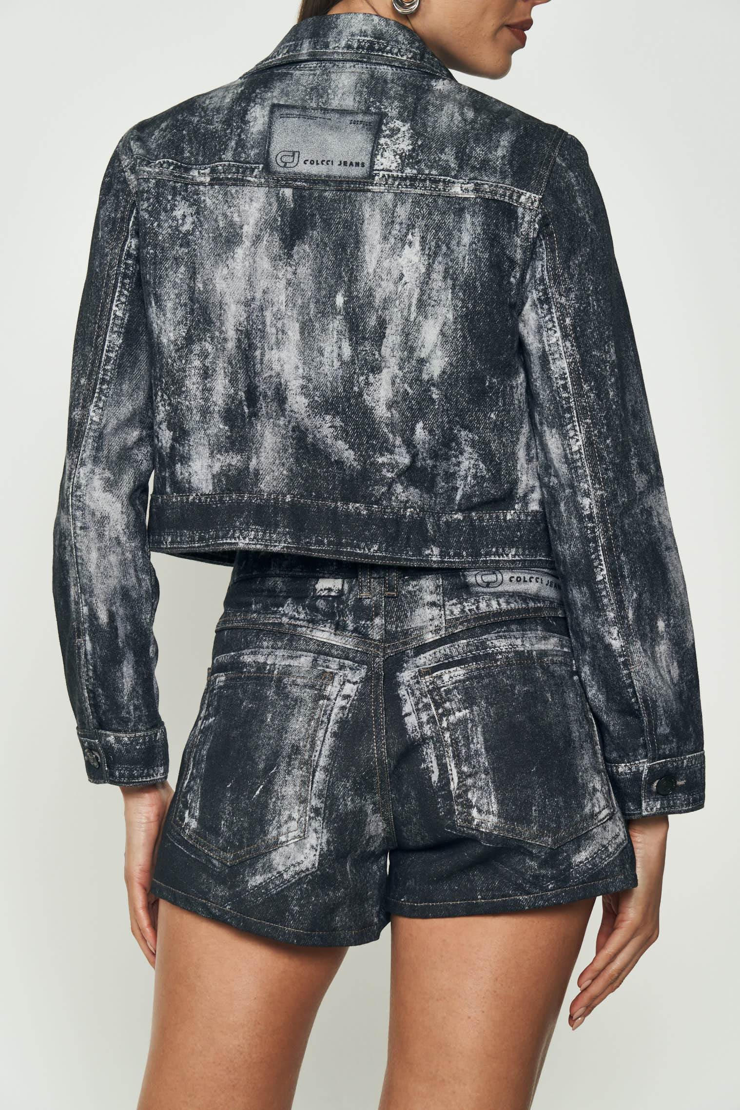 JAQUETA SARJA ESTAMPADA P JEANS BLACK II