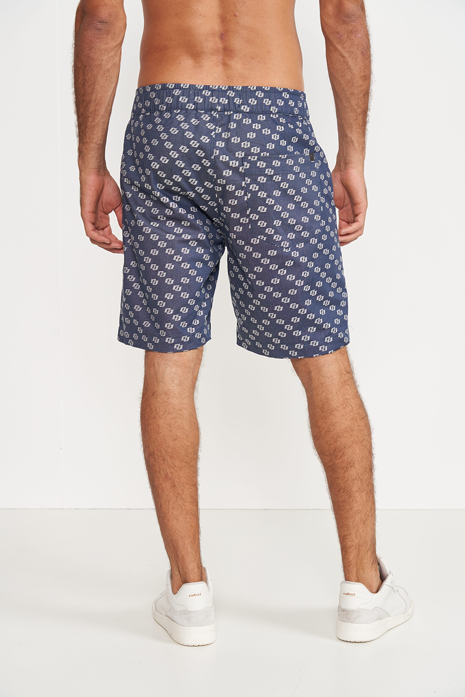 BERMUDA JACQUARD GG AZUL/BEGE