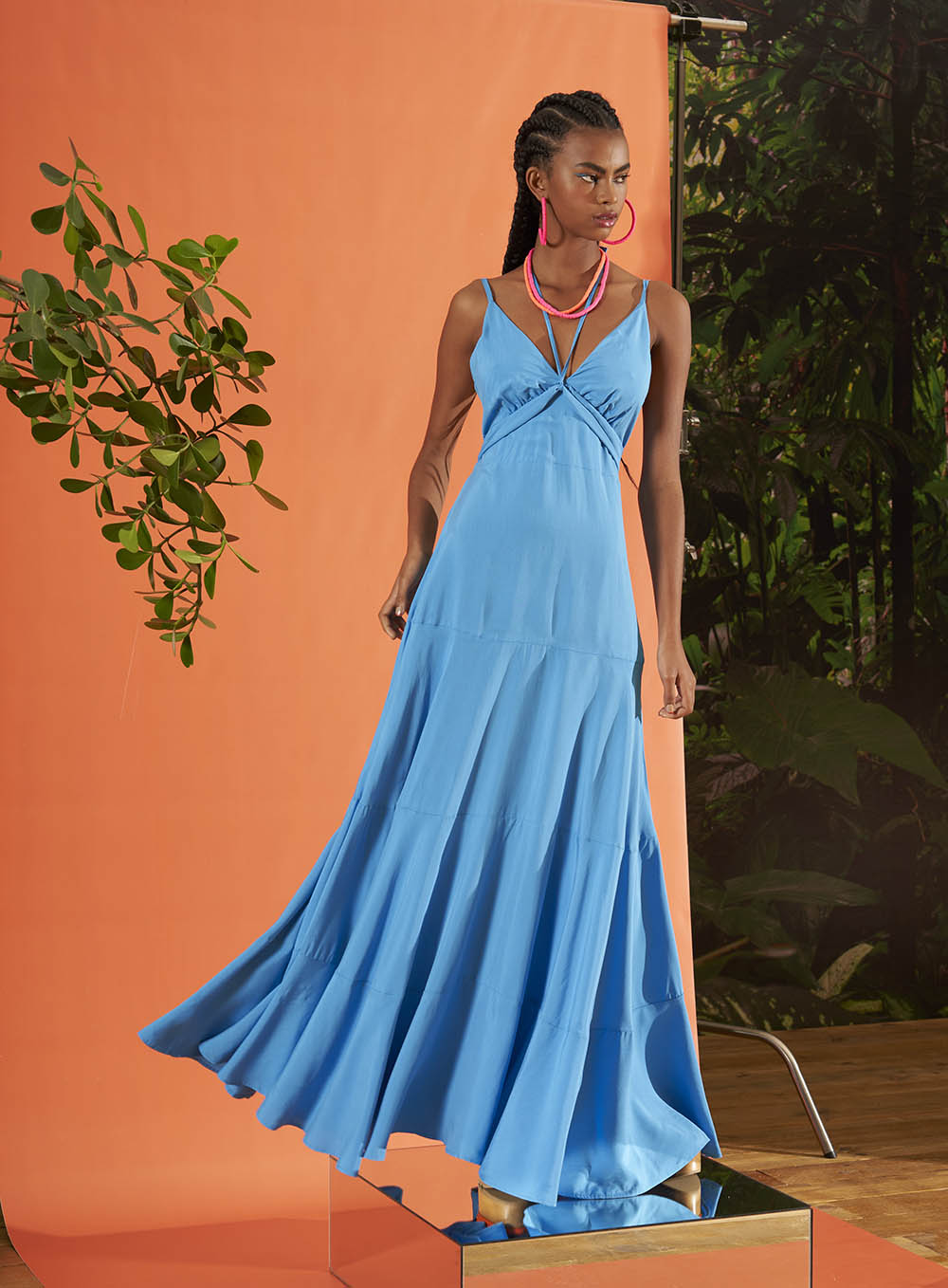 VESTIDO LONGO COLCCI 34 PRETO